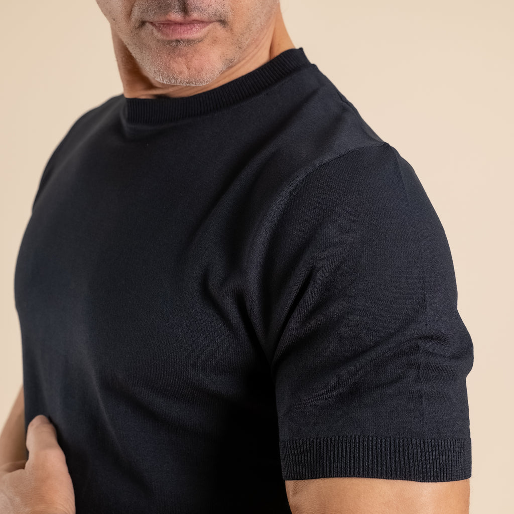 Camiseta de punto - Negra