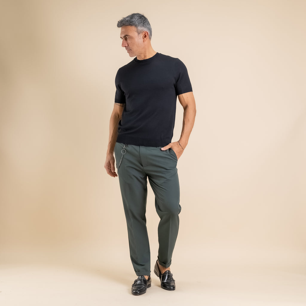 Camiseta de punto - Negra