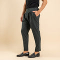 Pantalone con bustino e fibbia laterale - Verde