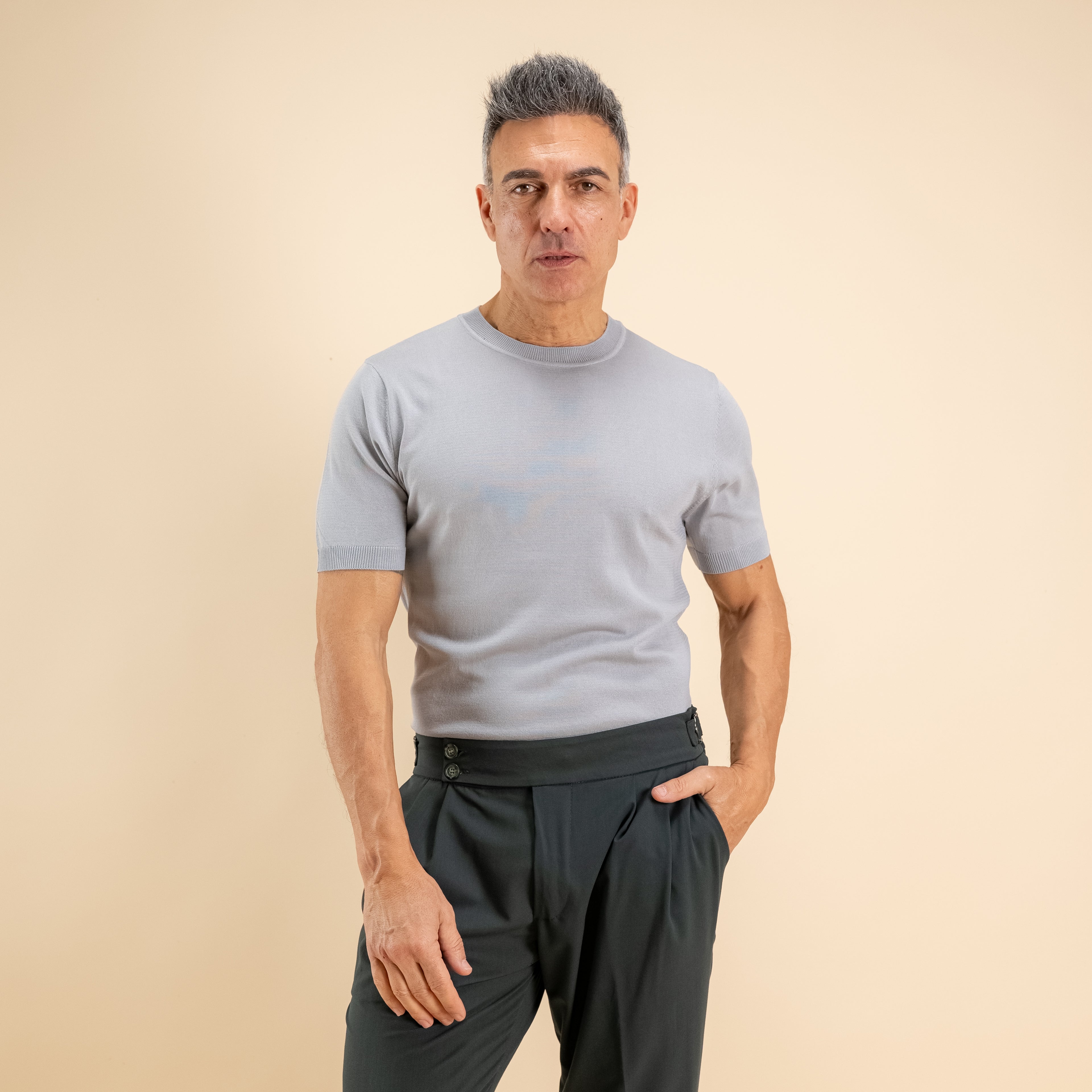 Camiseta de punto fino - Hielo