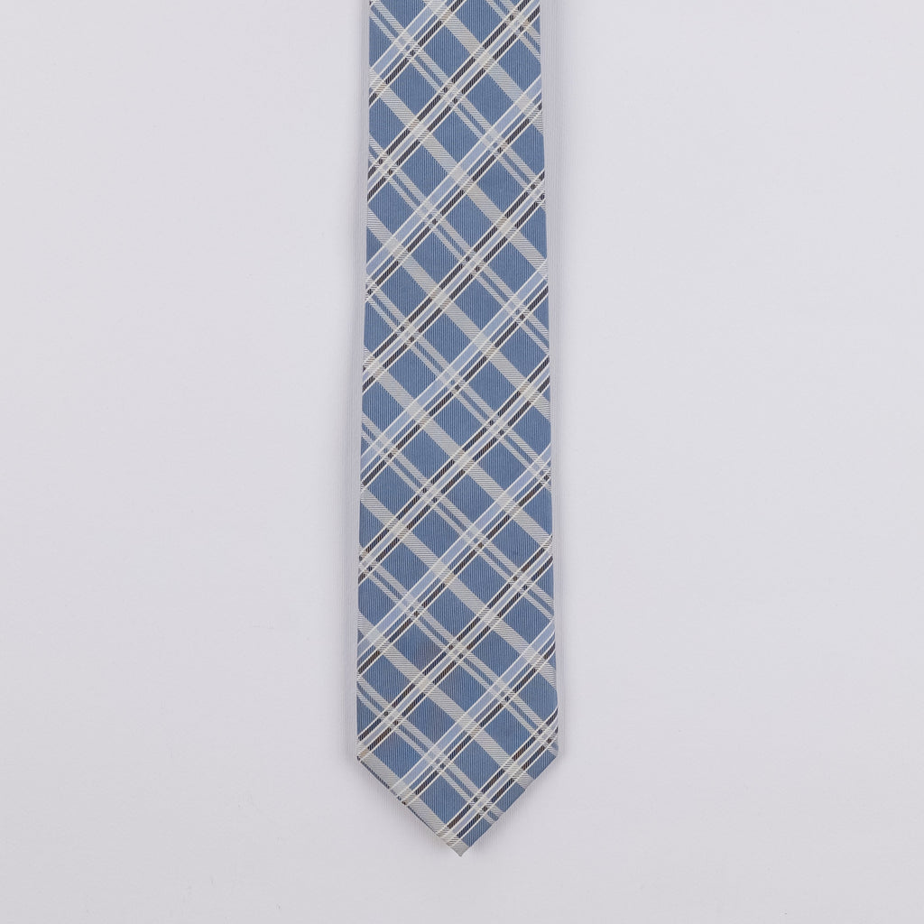 Cravatta fantasia Geometrica Ornamentale - 100% Seta - 7,5 cm