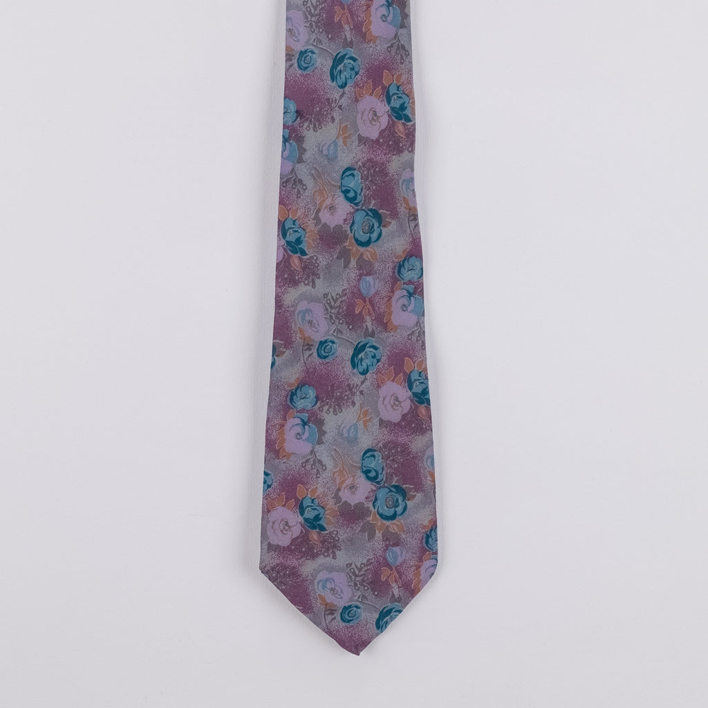 Cravatta fantasia Florale - 100% Seta - 9 cm