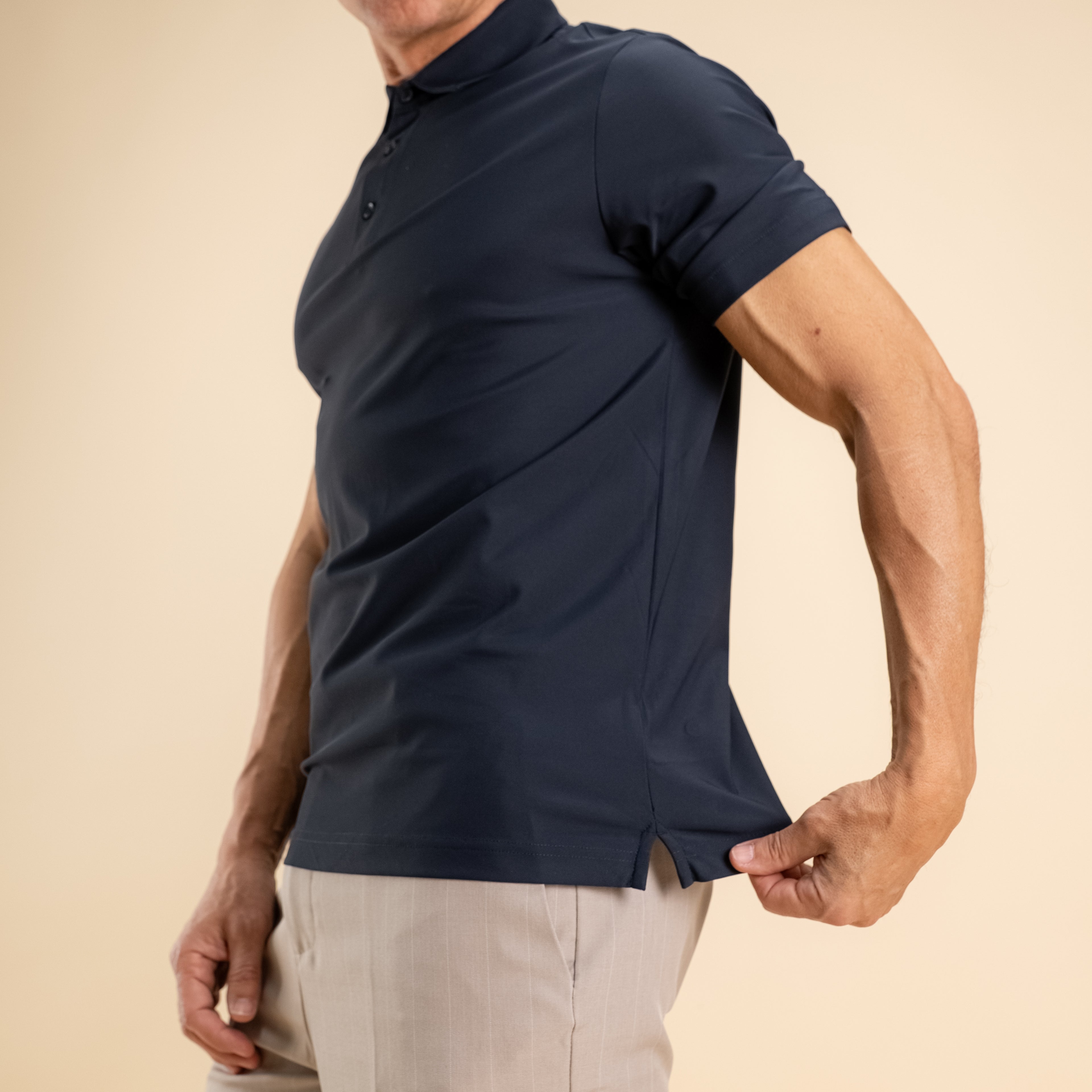 Polo efecto seda - Azul