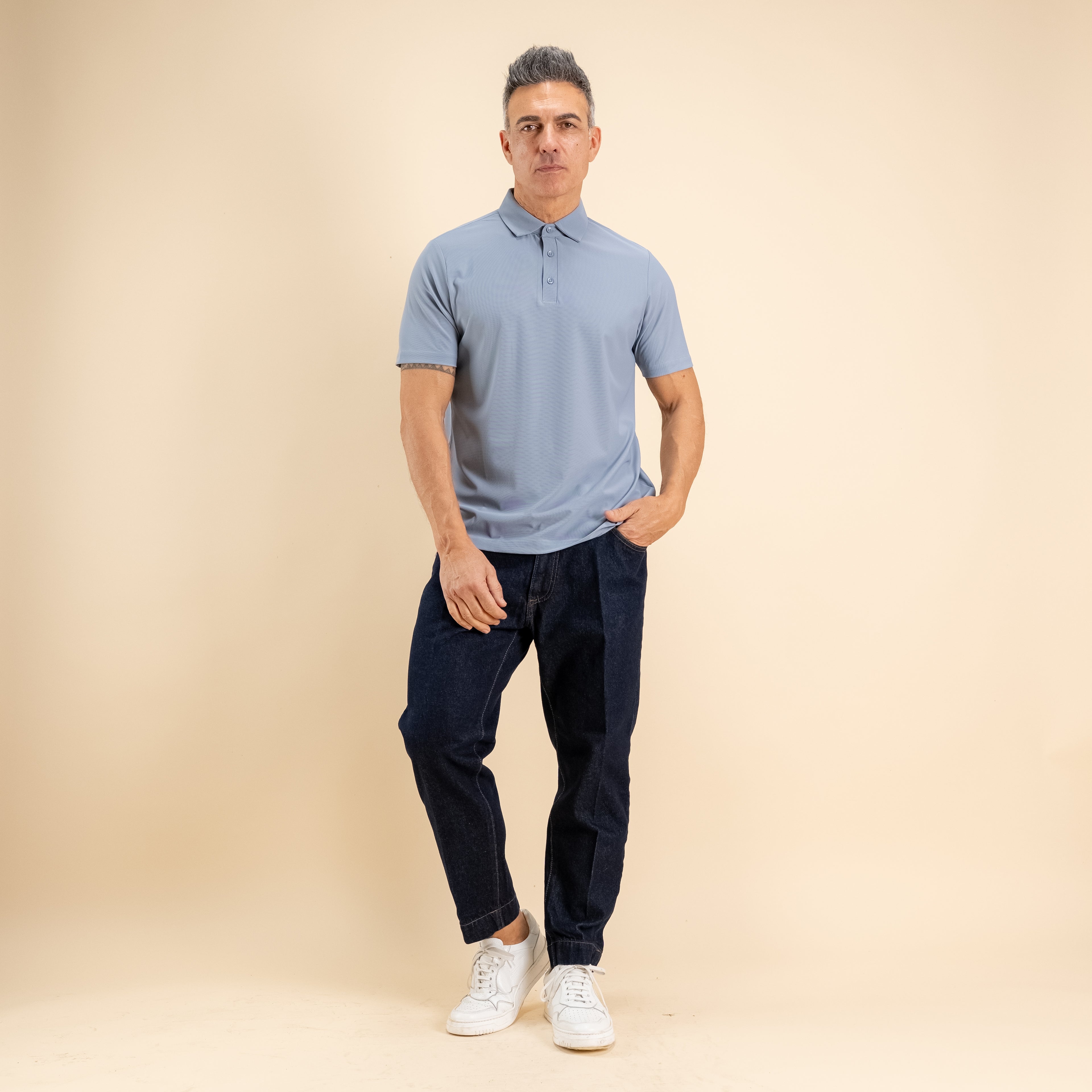 Polo effetto seta - Polvere