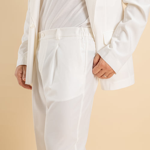 Abito doppiopetto oversize impunturato - Bianco