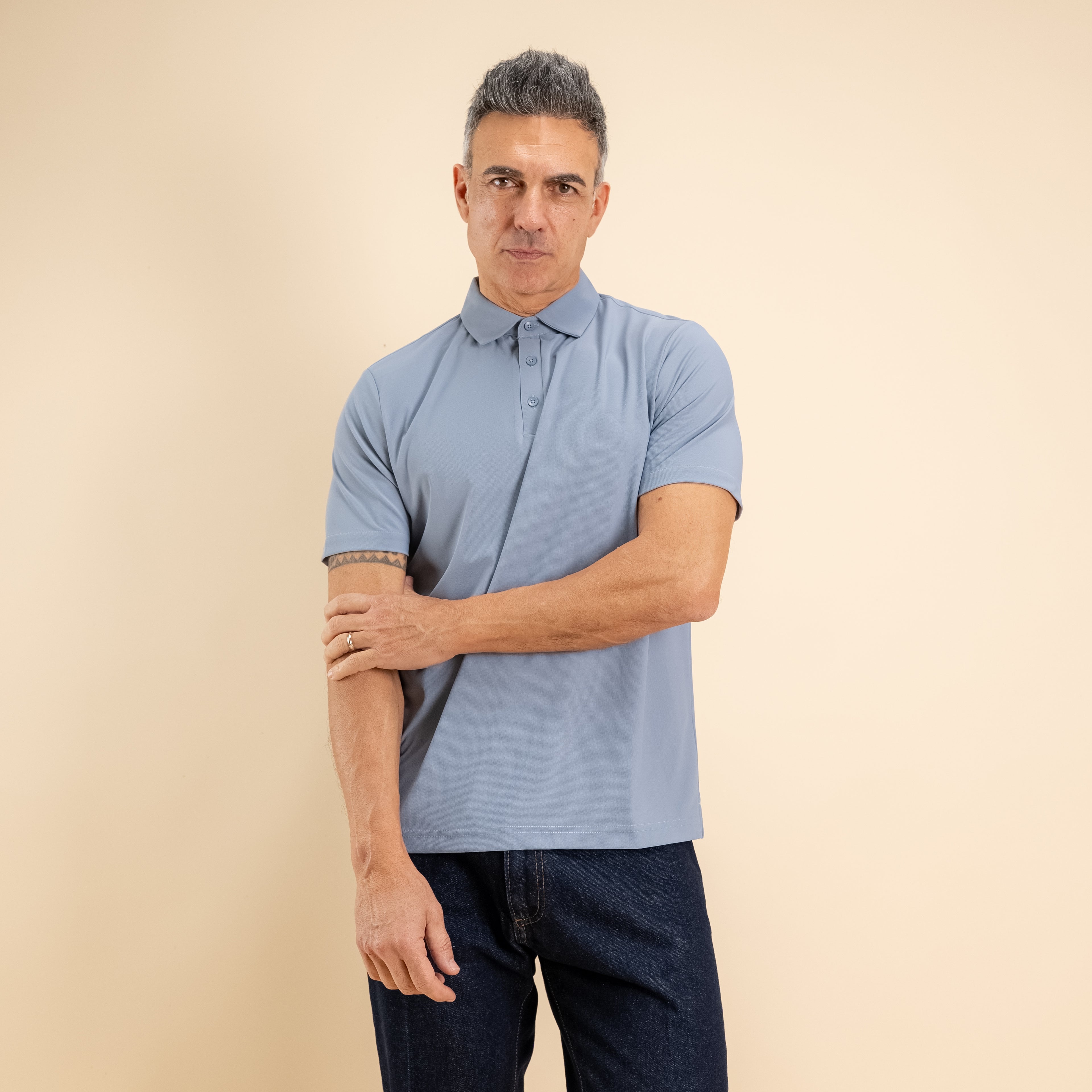 Polo effetto seta - Polvere