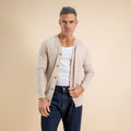 Cardigan leggero scollo a V - Beige
