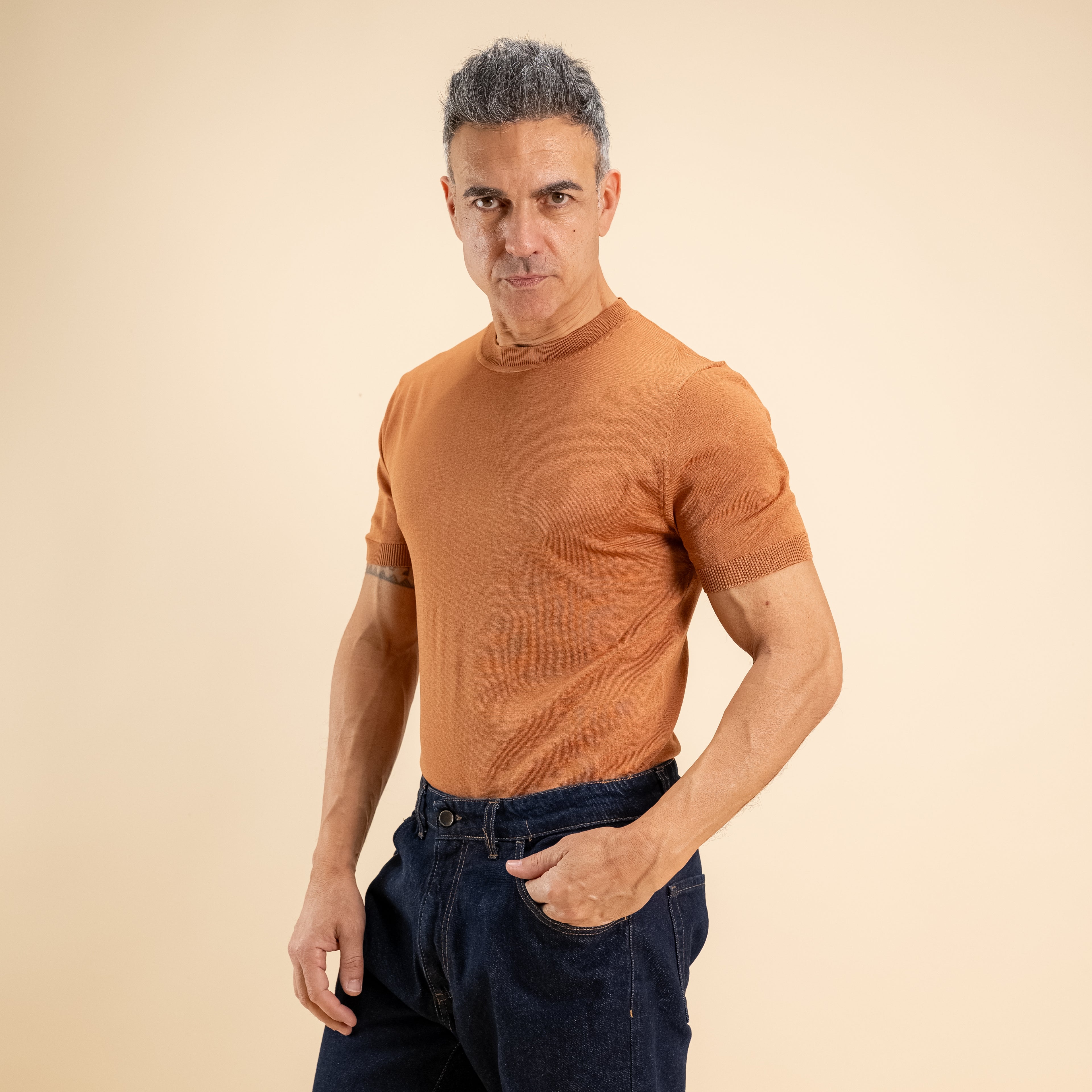 Camiseta de hilo de punto - Caramelo