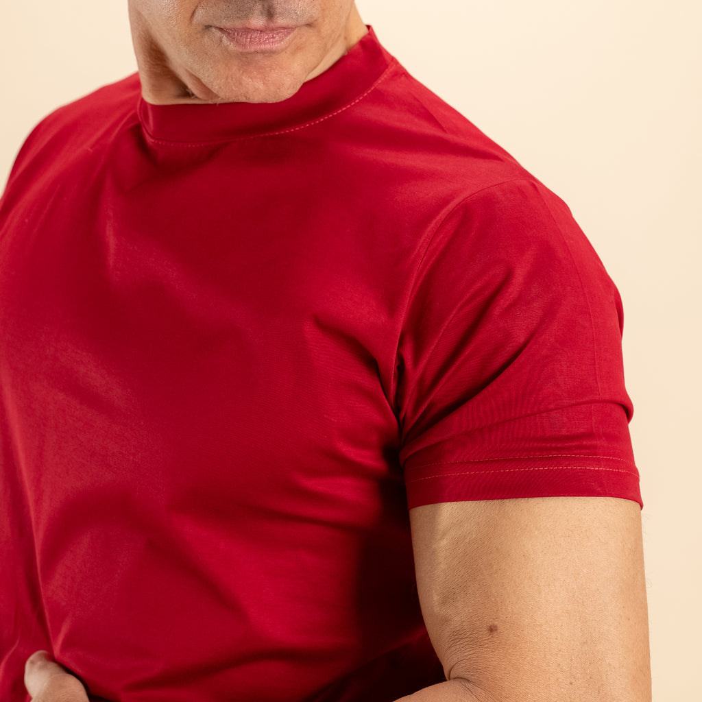 T-shirt in Filo di Scozia - Rosso