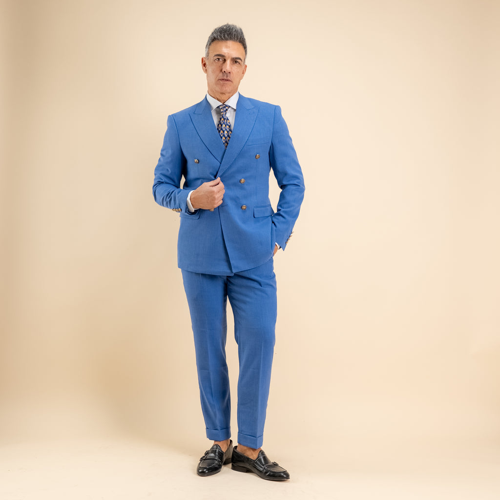 Abito doppio petto bottoni oro - Blu Jeans