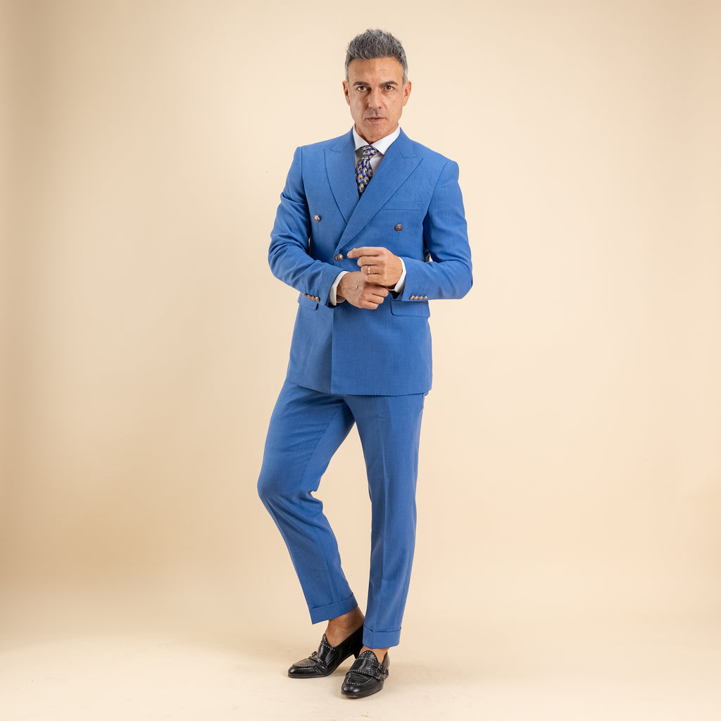 Abito doppio petto bottoni oro - Blu Jeans