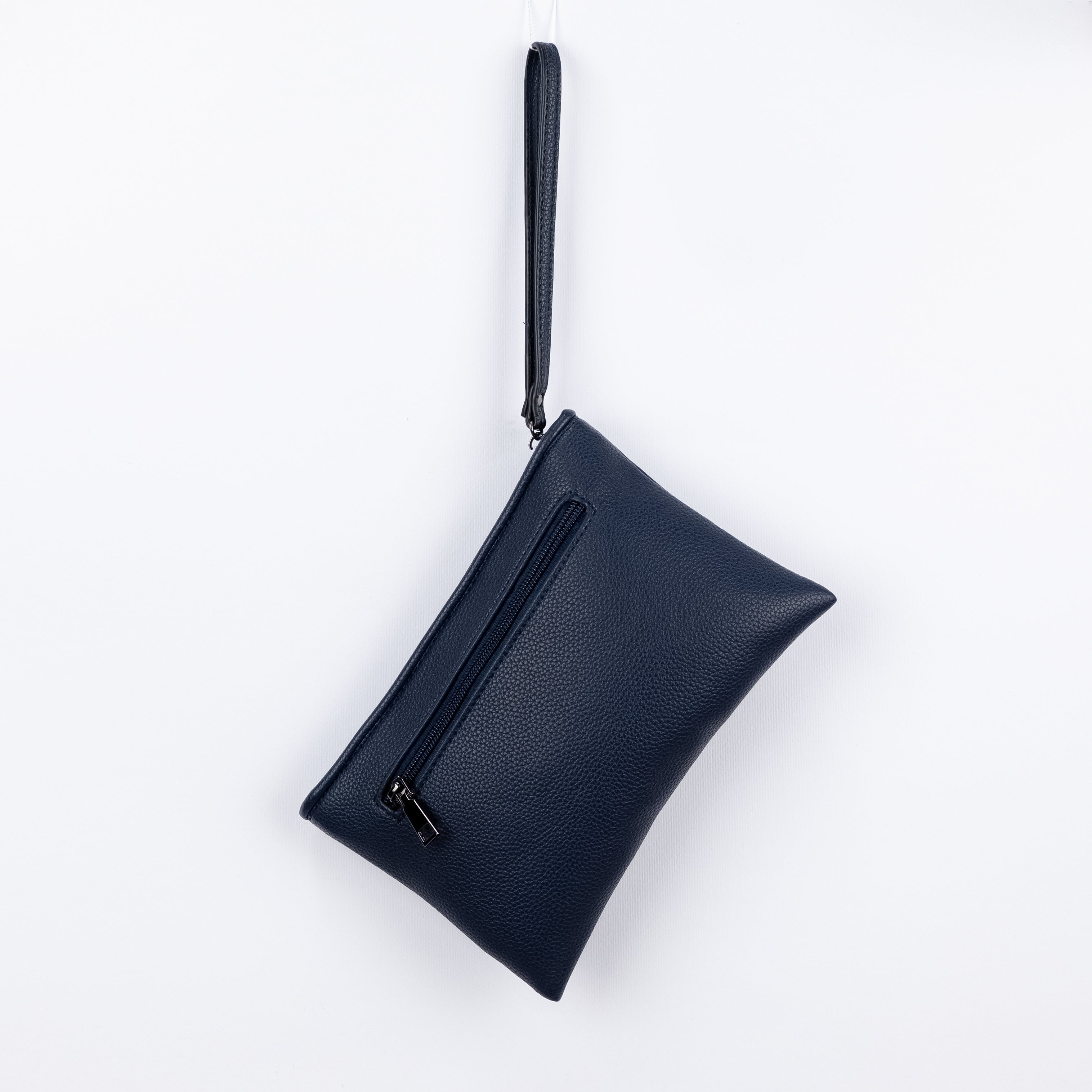 Hammered Clutch Bag - Blue