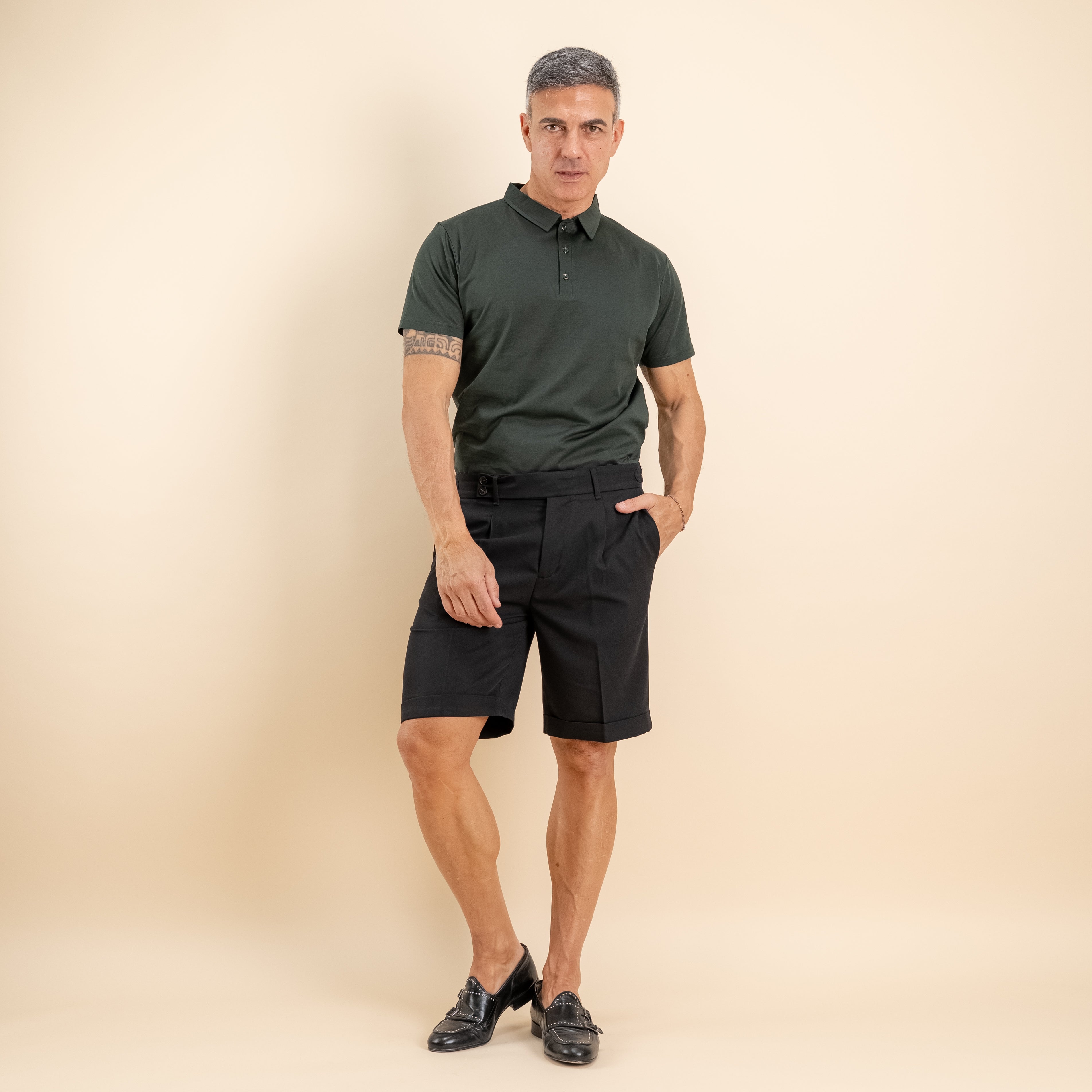 Polo in filo di scozia - Militare