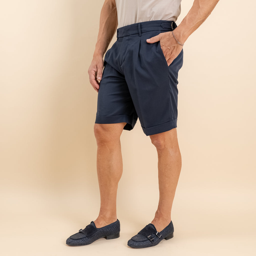 Pantaloncino con fibbia laterale - Blu