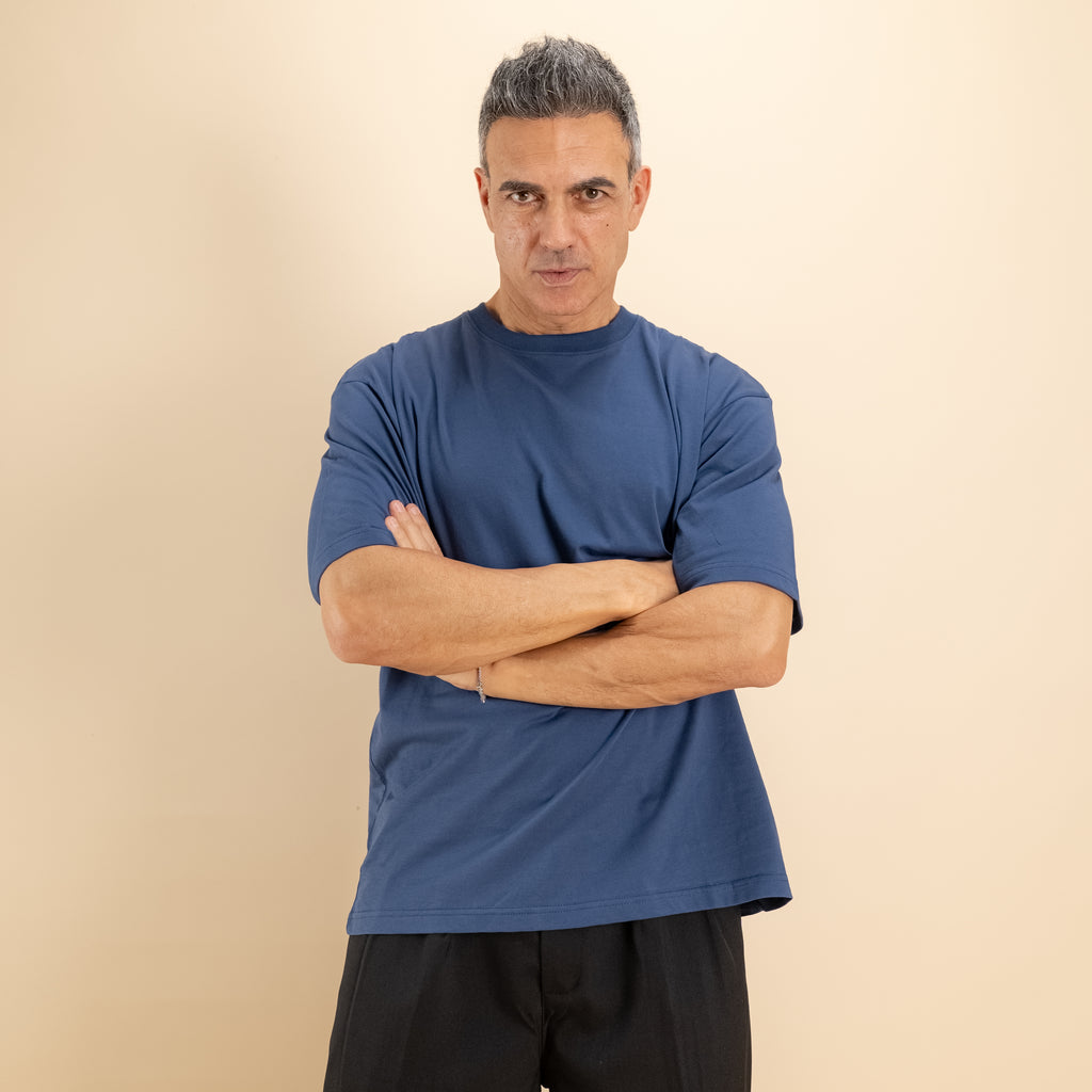 T-shirt comfy fit - Blu