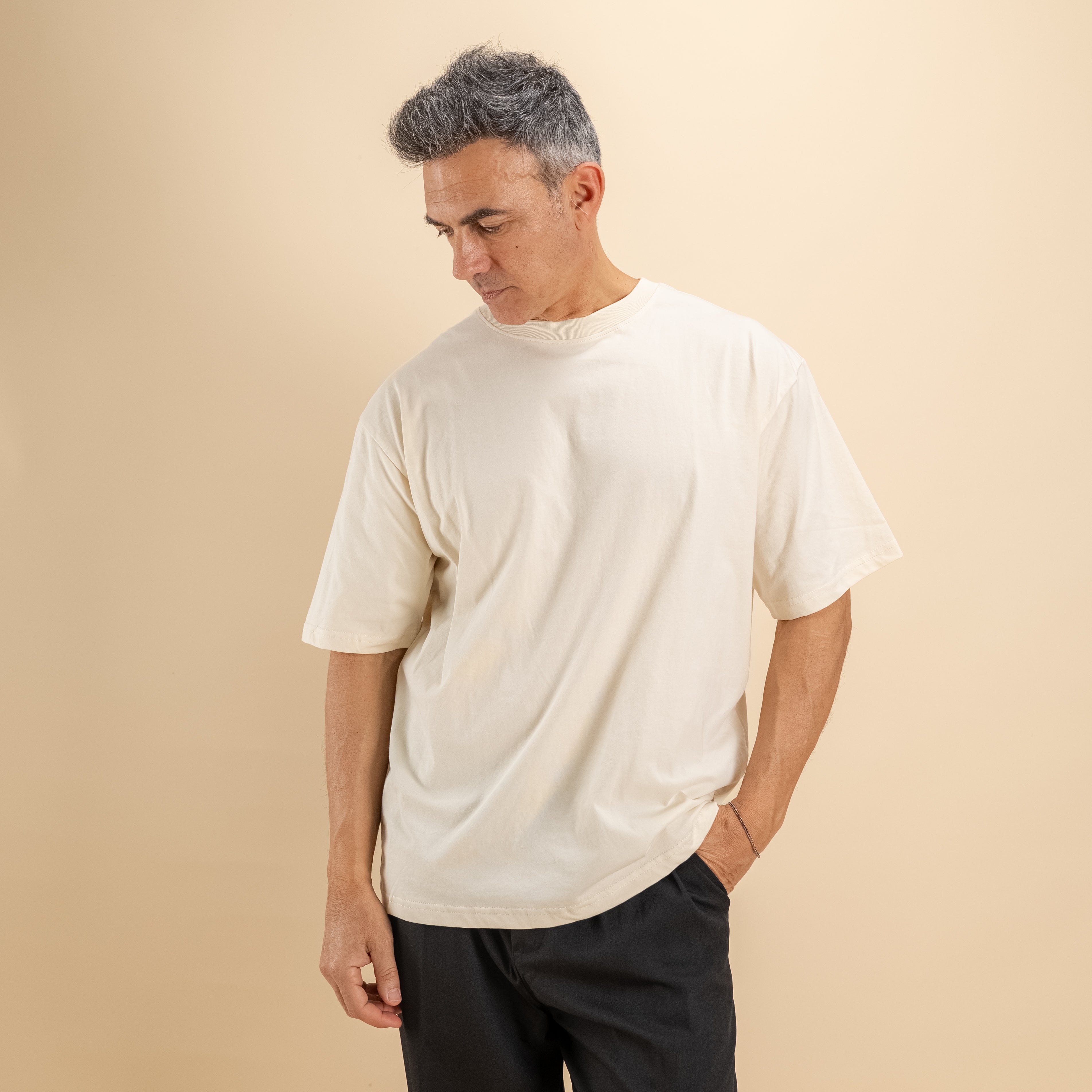 T-shirt comfy fit - Avorio