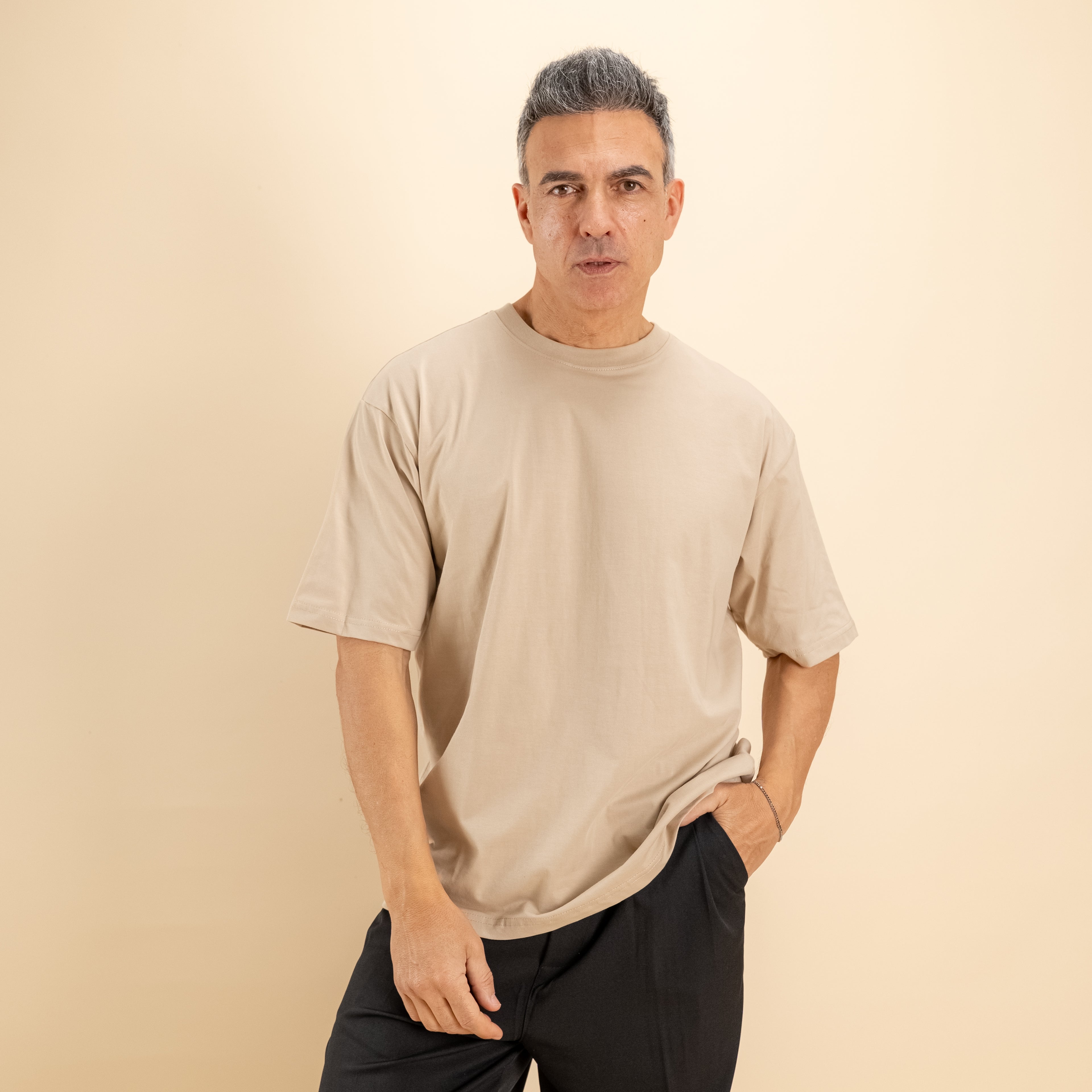 T-shirt comfy fit - Beige