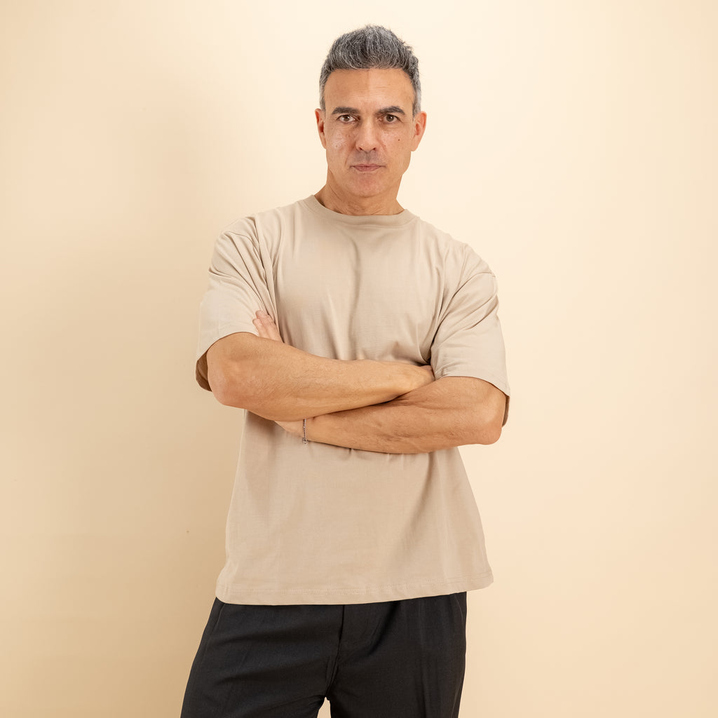 T-shirt comfy fit - Beige