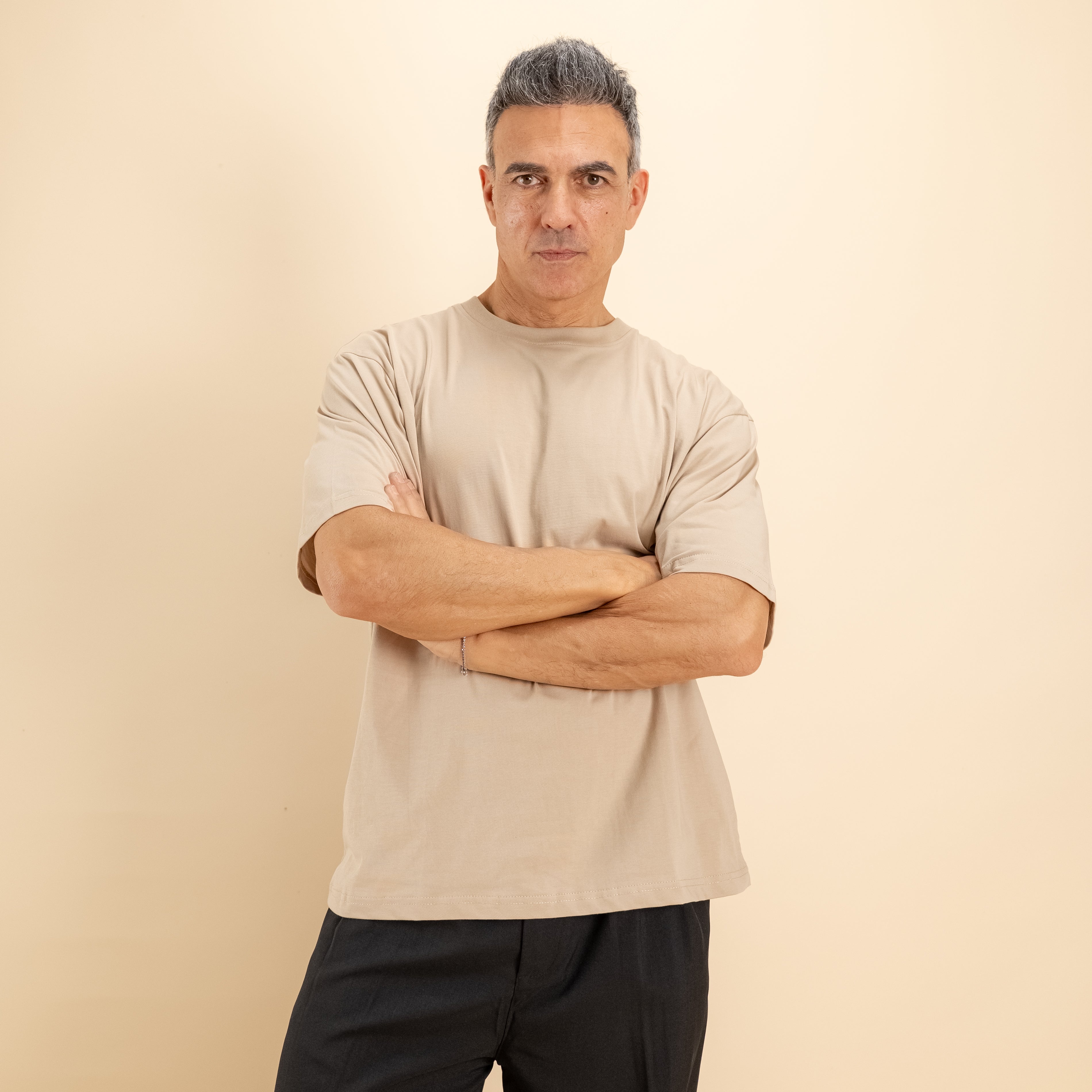 T-shirt comfy fit - Beige