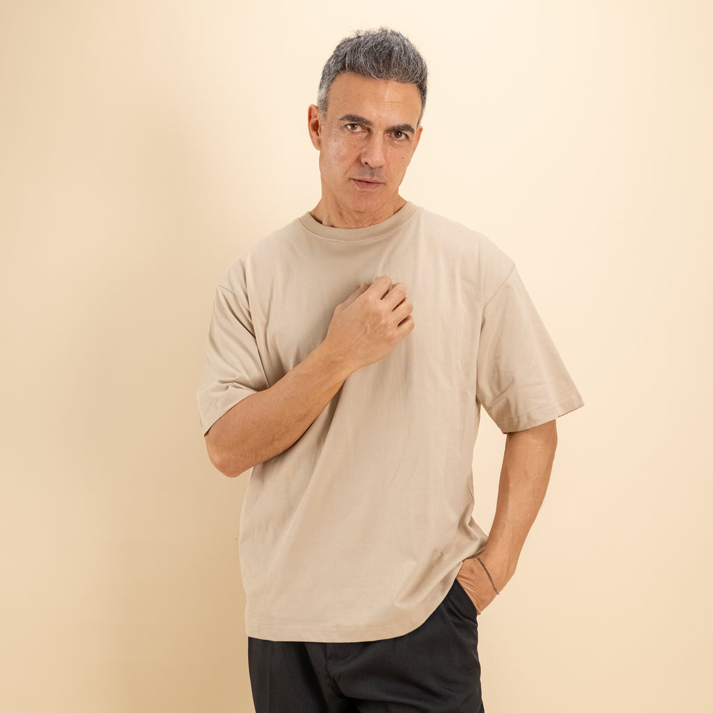 T-shirt comfy fit - Beige