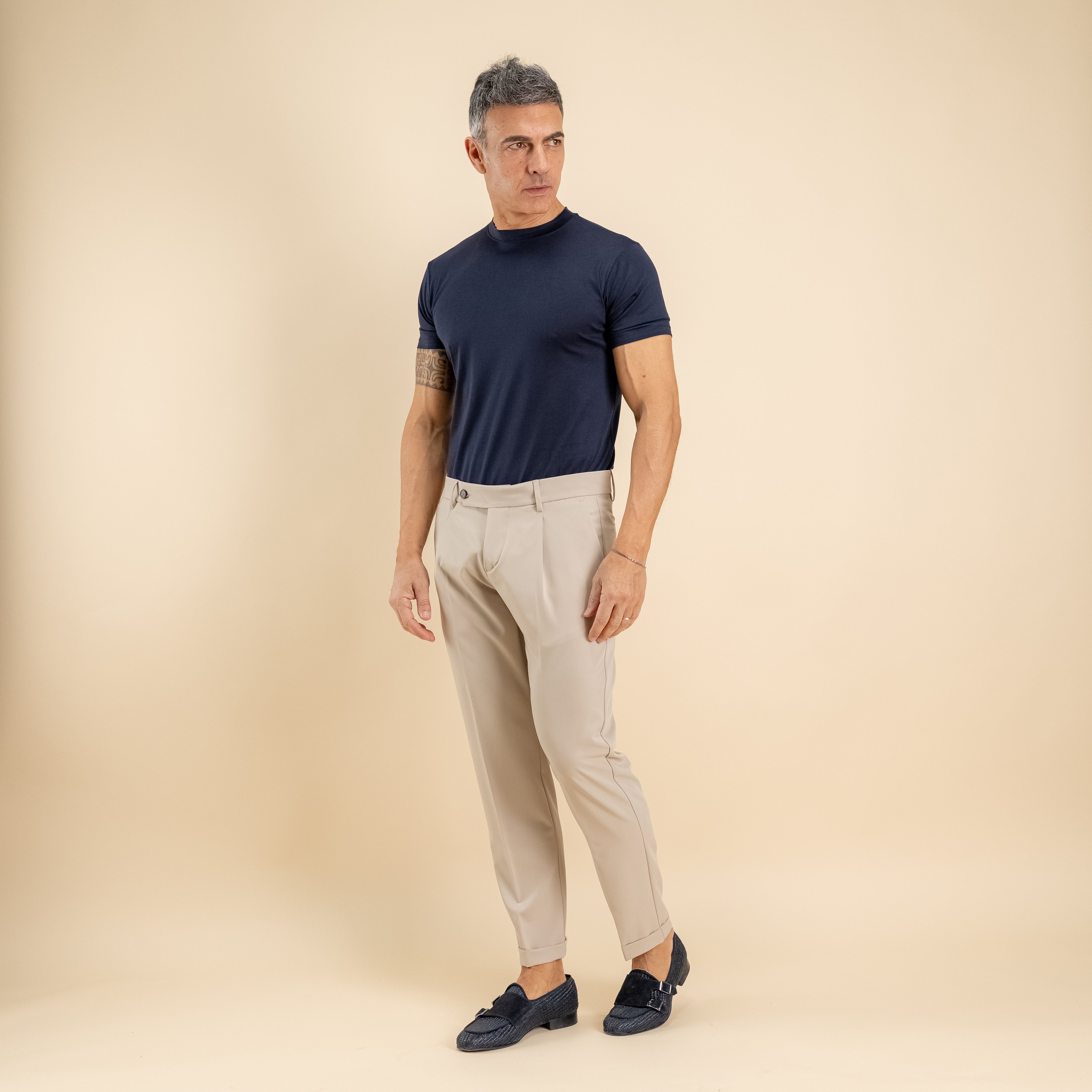 T-shirt cotone mercerizzato premium - Blu