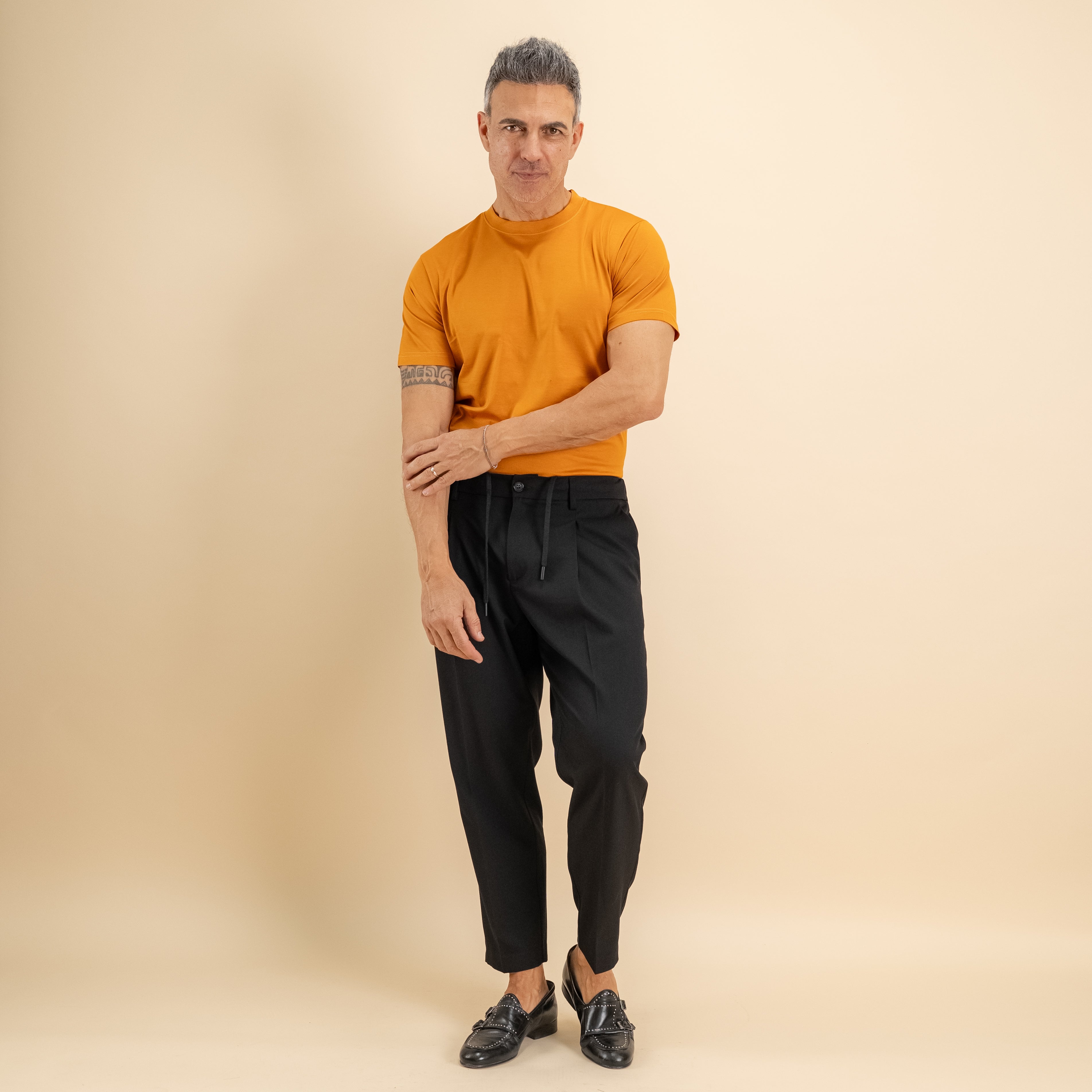 T-shirt in Filo di Scozia - Ambra