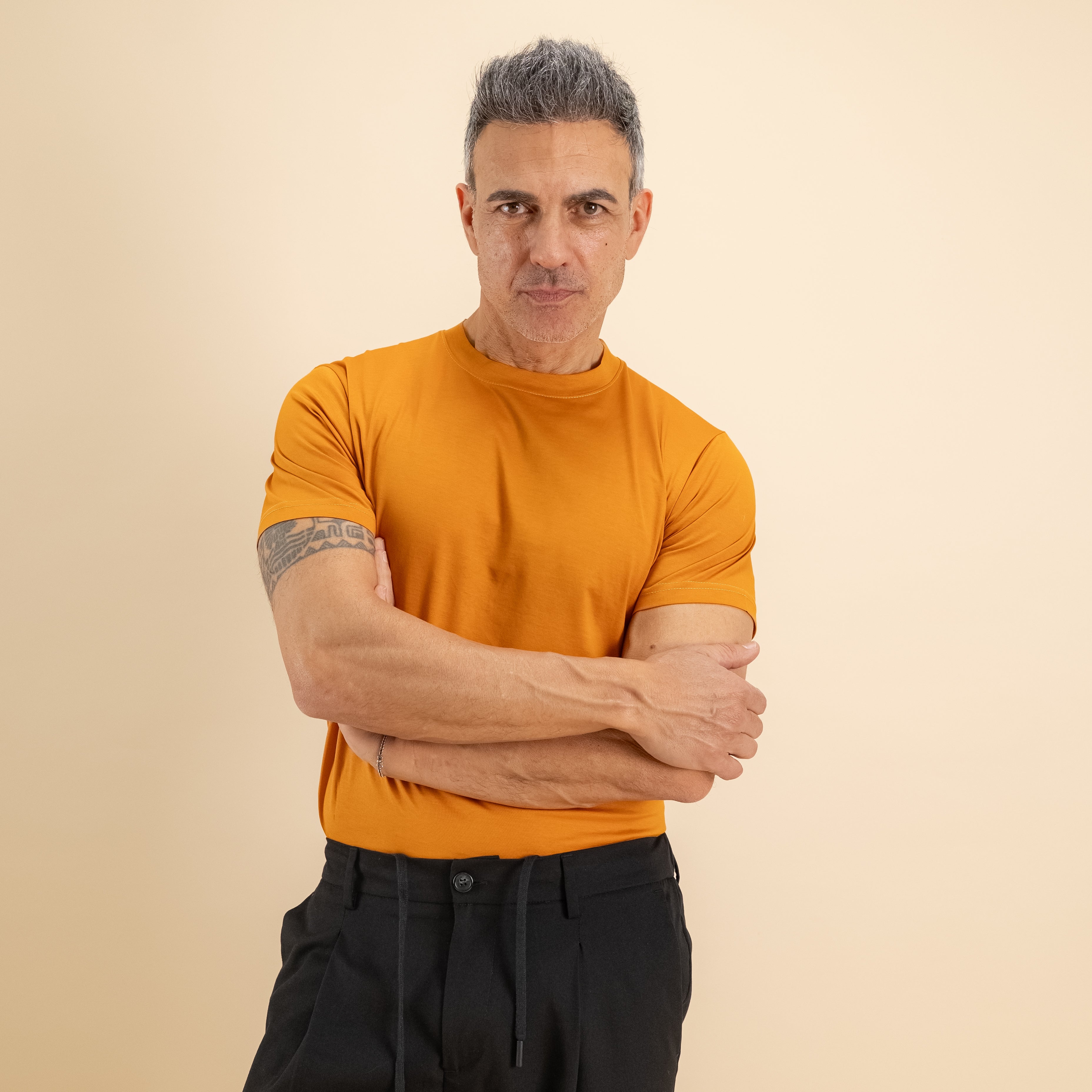 T-shirt in Filo di Scozia - Ambra
