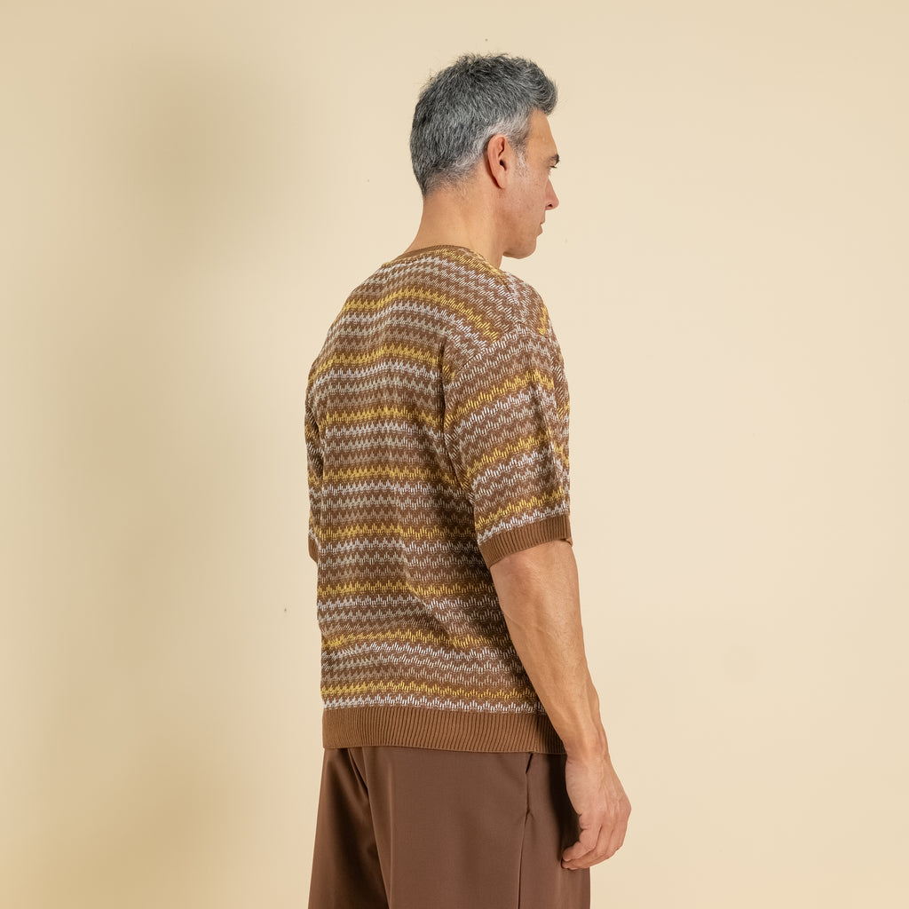 Hilo de punto con textura perforada - Beige