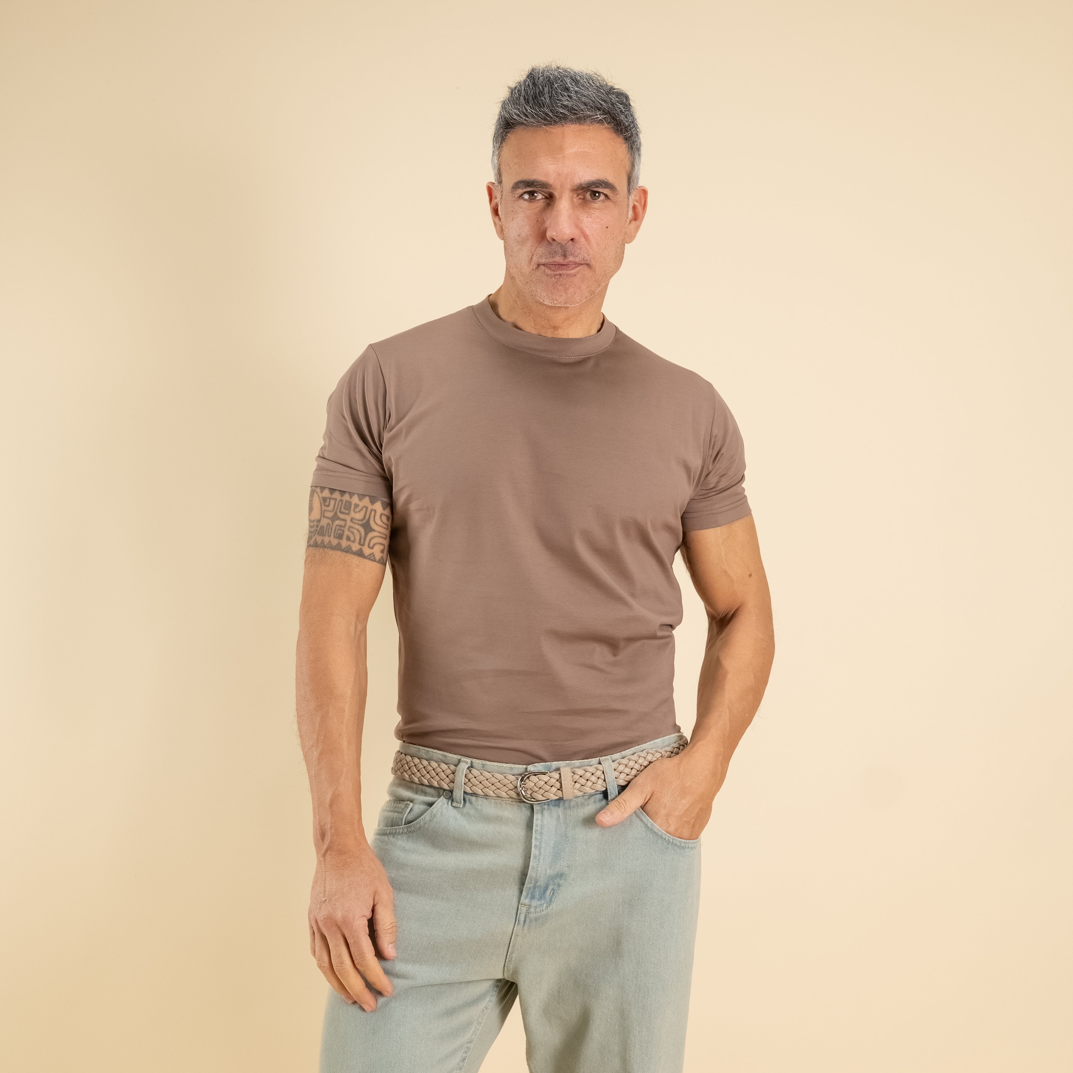 T-shirt in Filo di Scozia - Fango