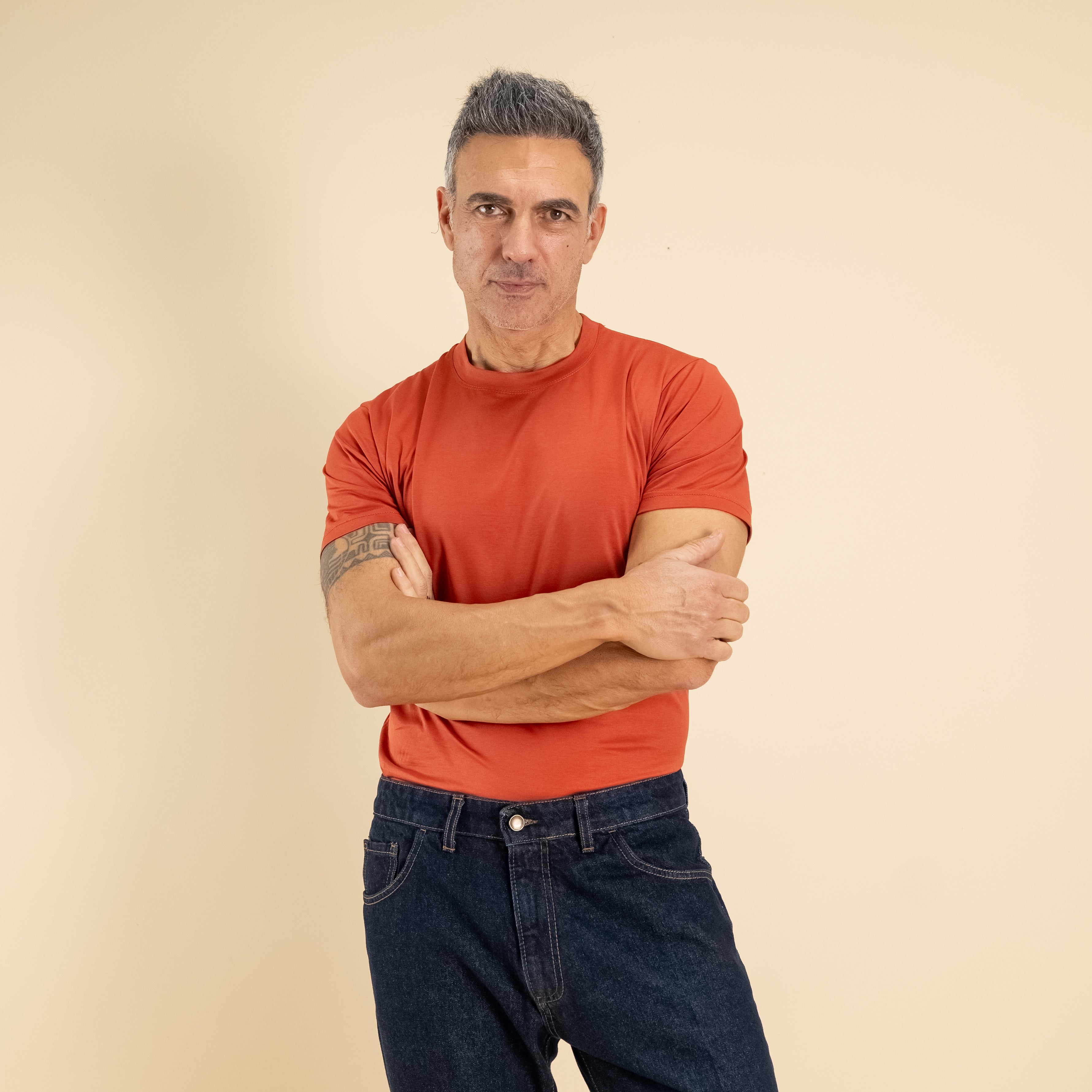 T-shirt in Filo di Scozia - Coccio