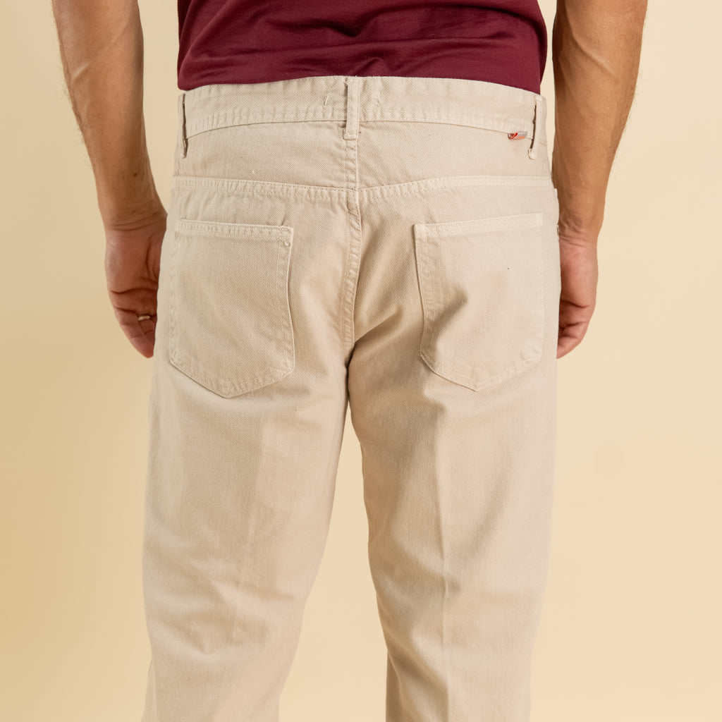 Vaqueros ajustados de color liso - Beige