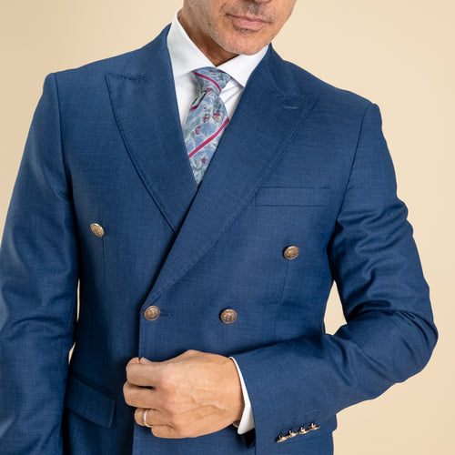 Abito doppio petto bottoni oro - Blu notte