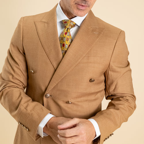 Abito doppio petto bottoni oro - Biscotto