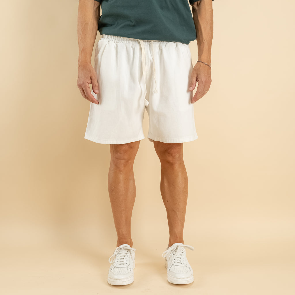 Bermuda vita elasticizzata - Bianco