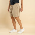 Bermuda vita elasticizzata - Beige