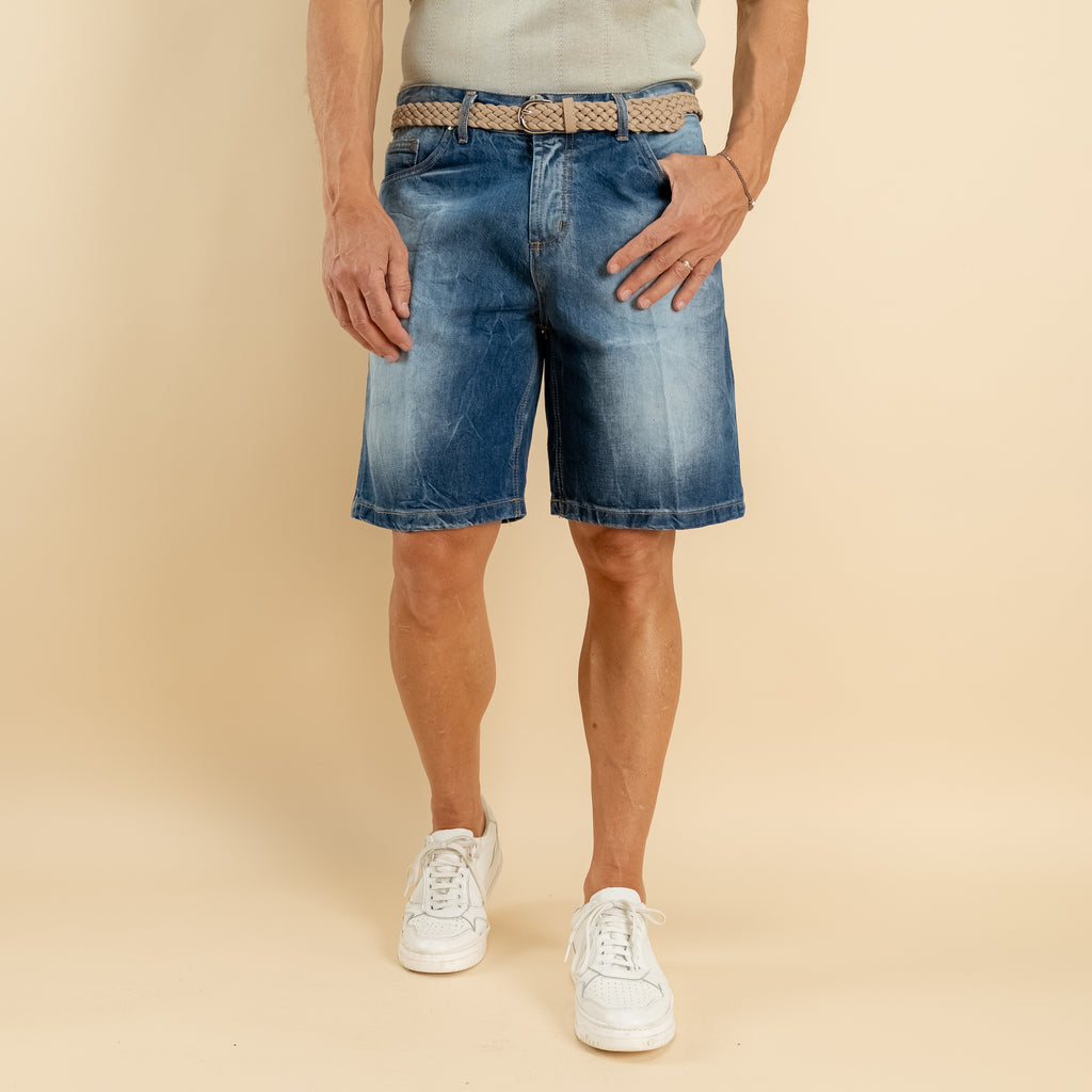 Bermuda jeans sfumato