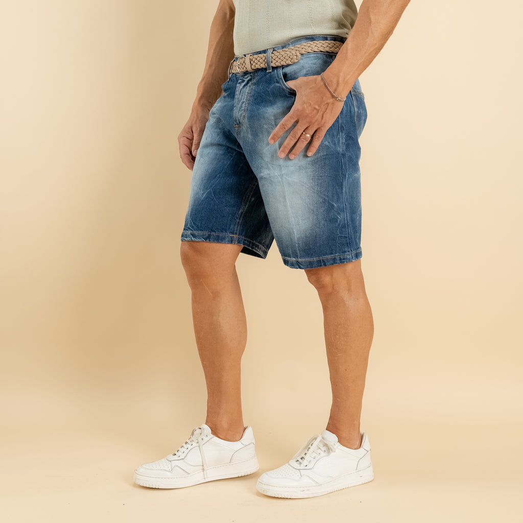 Bermuda jeans sfumato