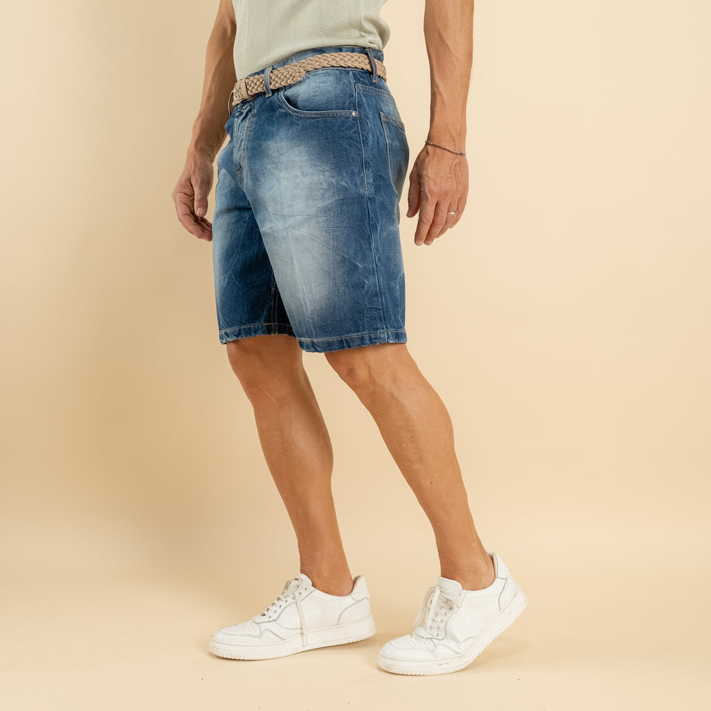 Bermuda jeans sfumato