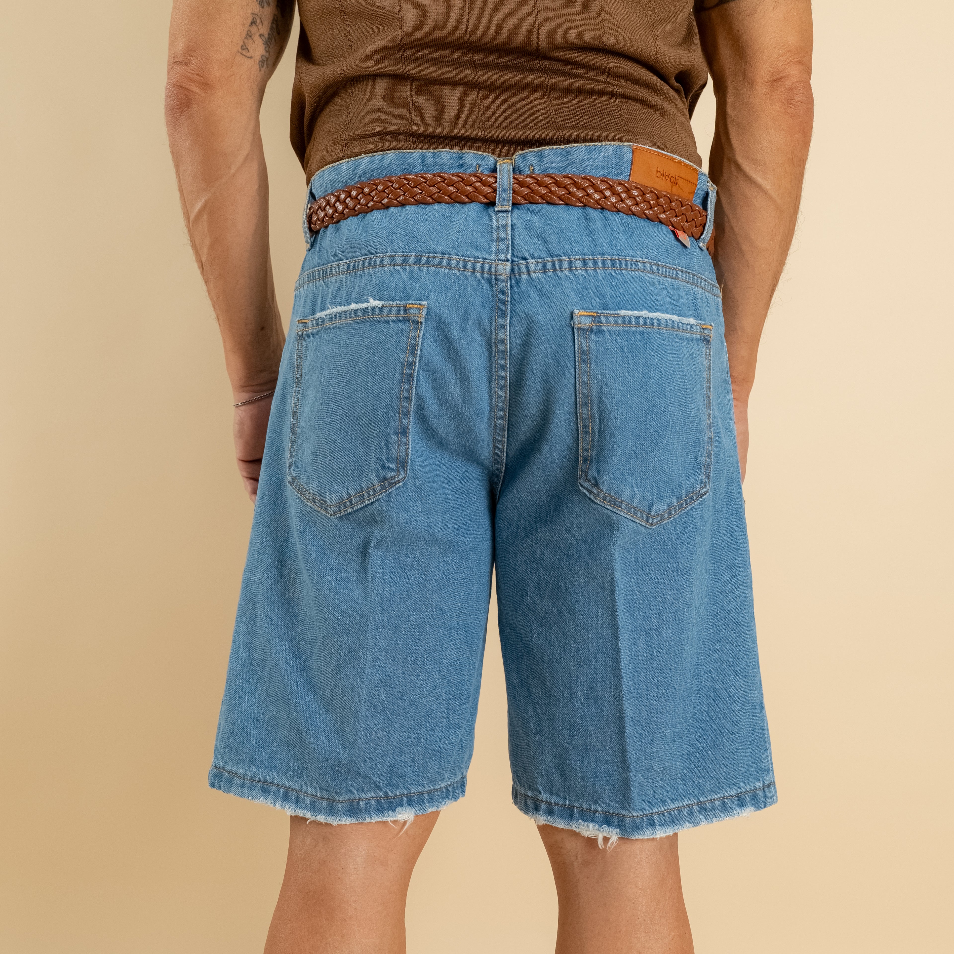 Bermuda jeans lavaggio chiaro