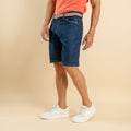 Bermuda jeans con abrasioni