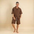 Coordinato con pantaloncino - Marrone