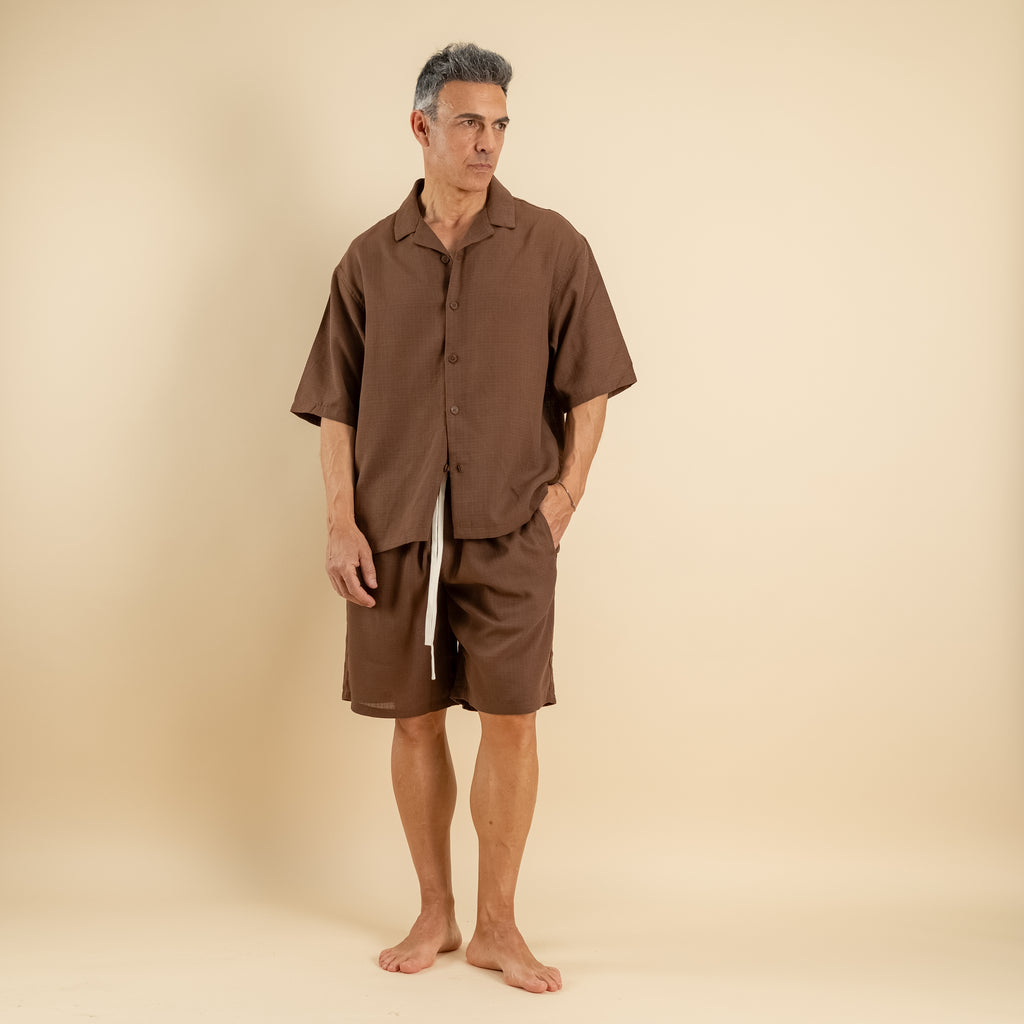 Coordinato con pantaloncino - Marrone