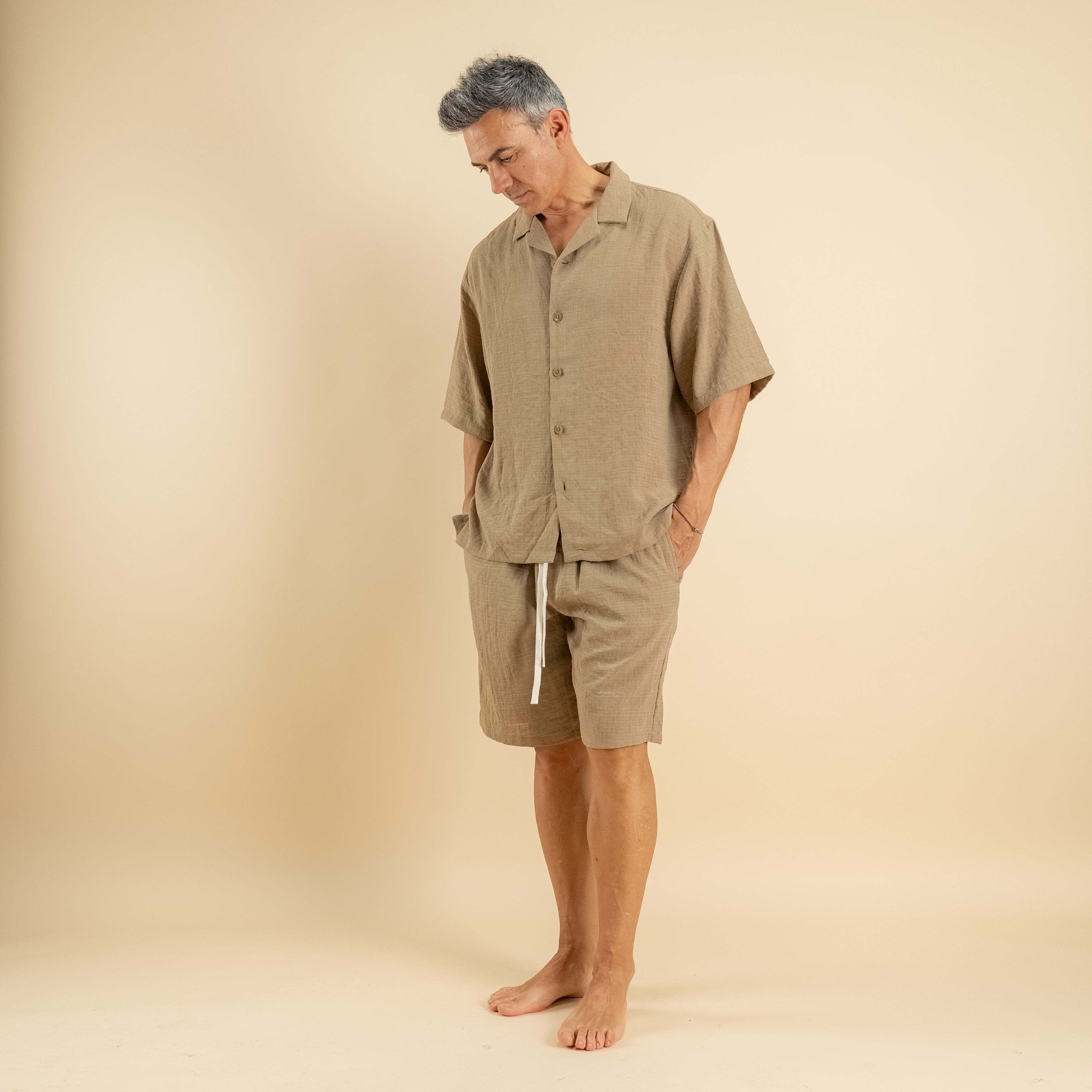 Coordinato con pantaloncino - Beige
