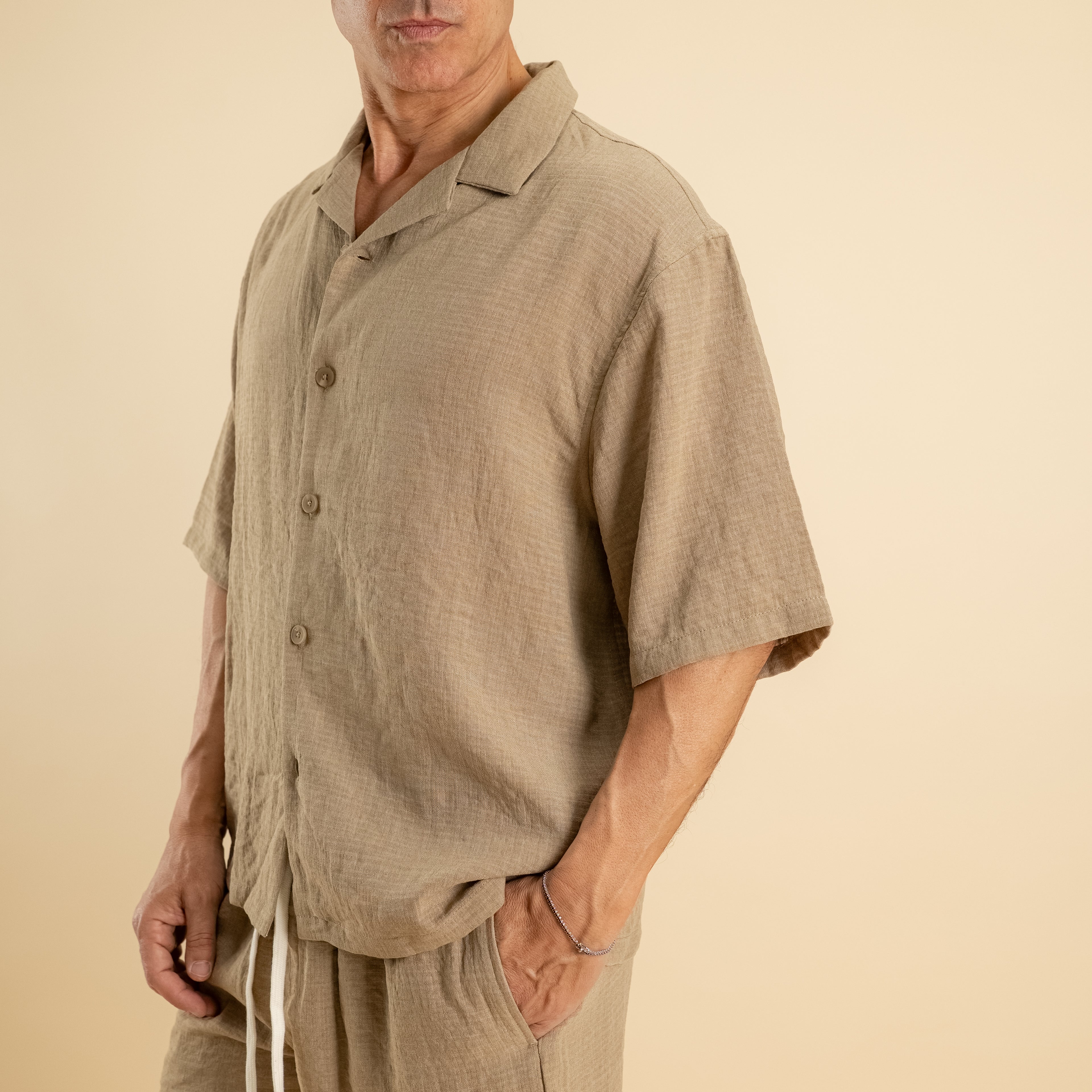 Coordinato con pantaloncino - Beige