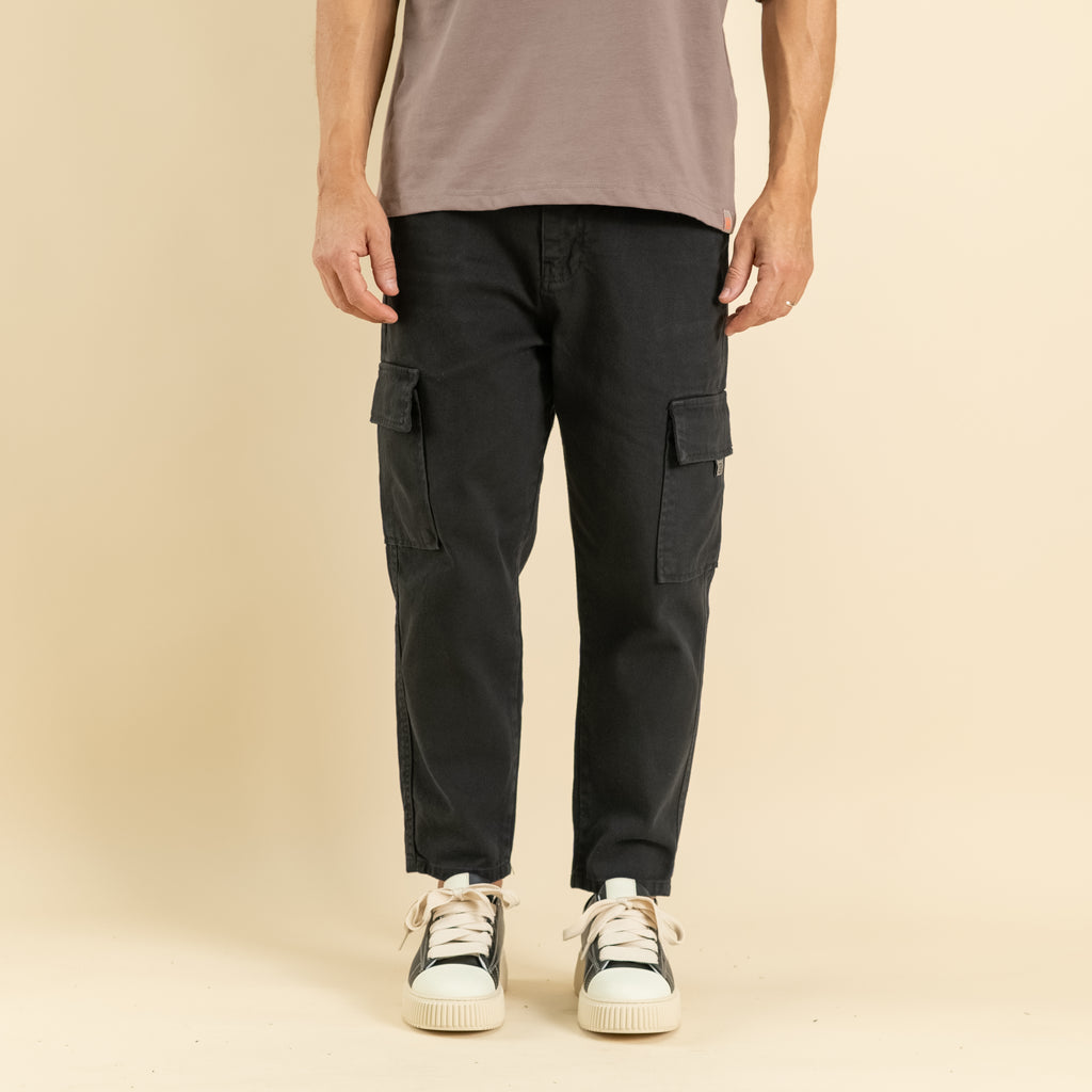 Jeans sartoriale cargo - Nero