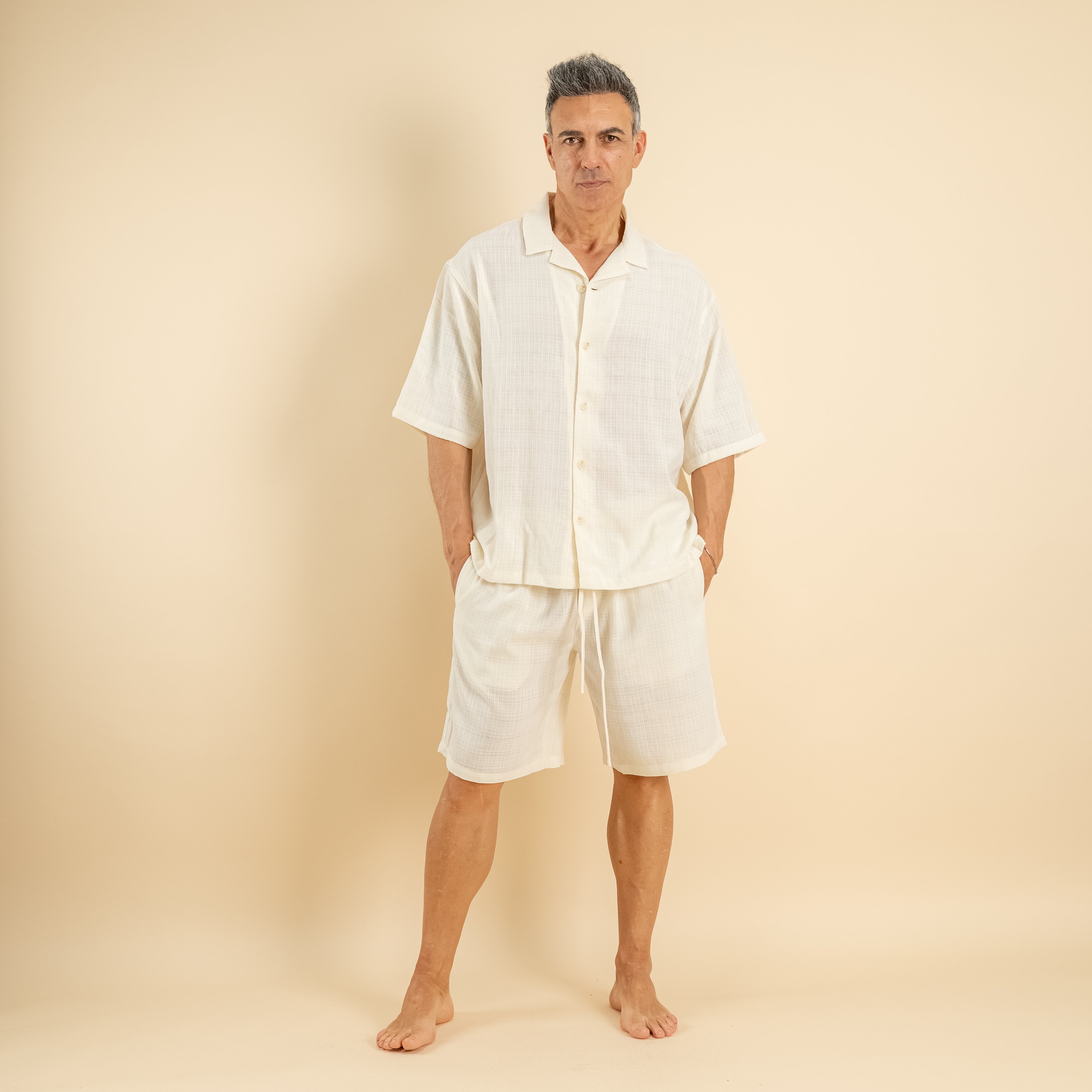 Coordinato con pantaloncino - Crema