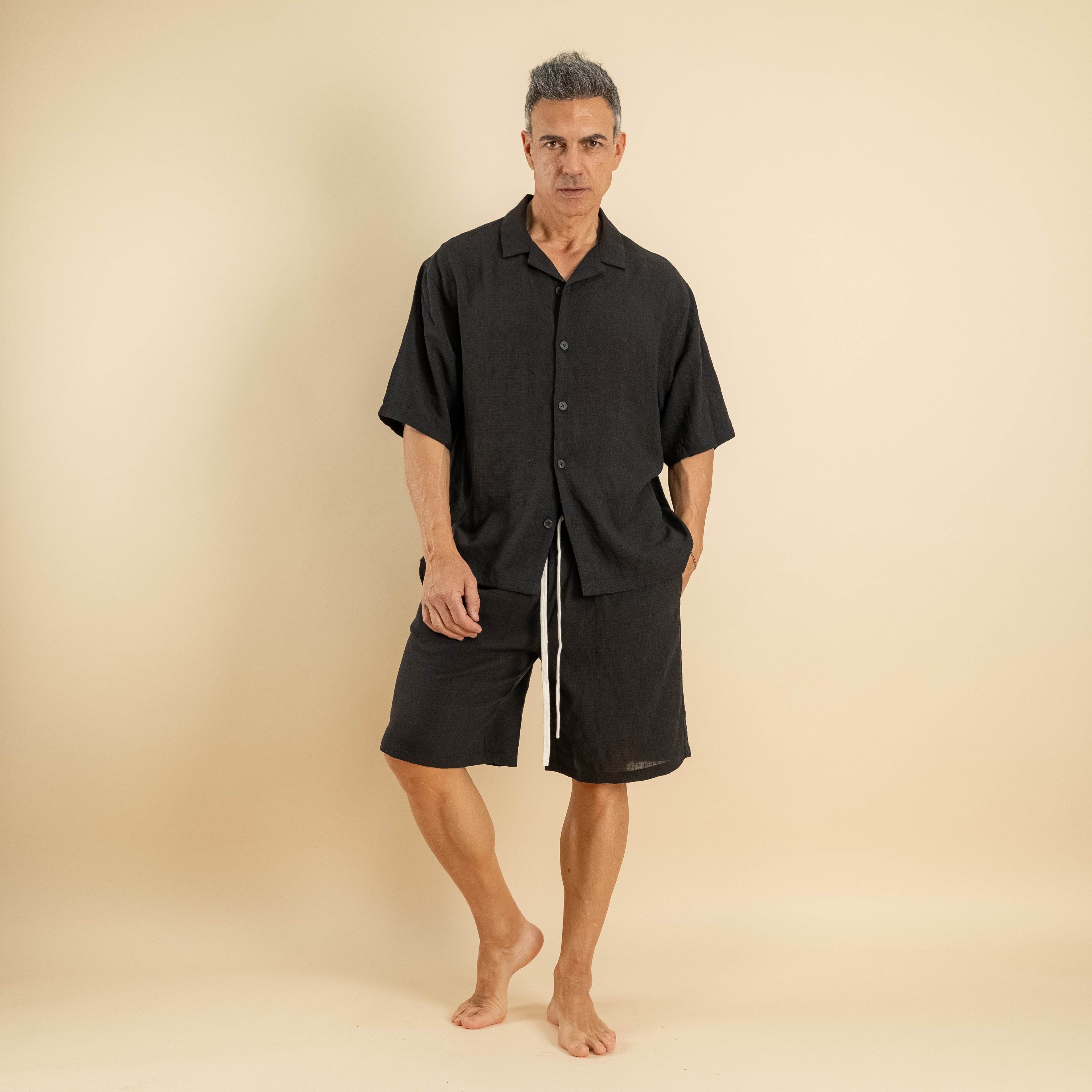 Coordinato con pantaloncino - Nero