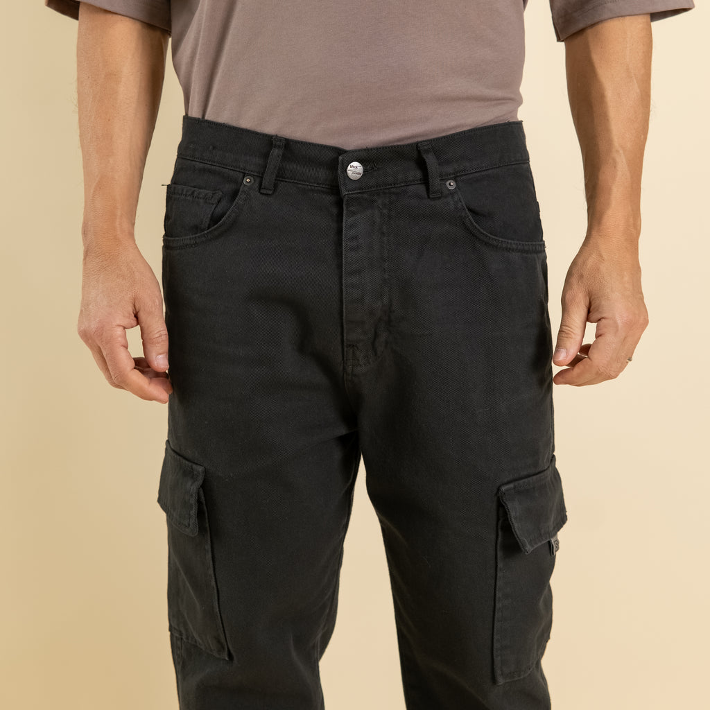 Jeans sartoriale cargo - Nero