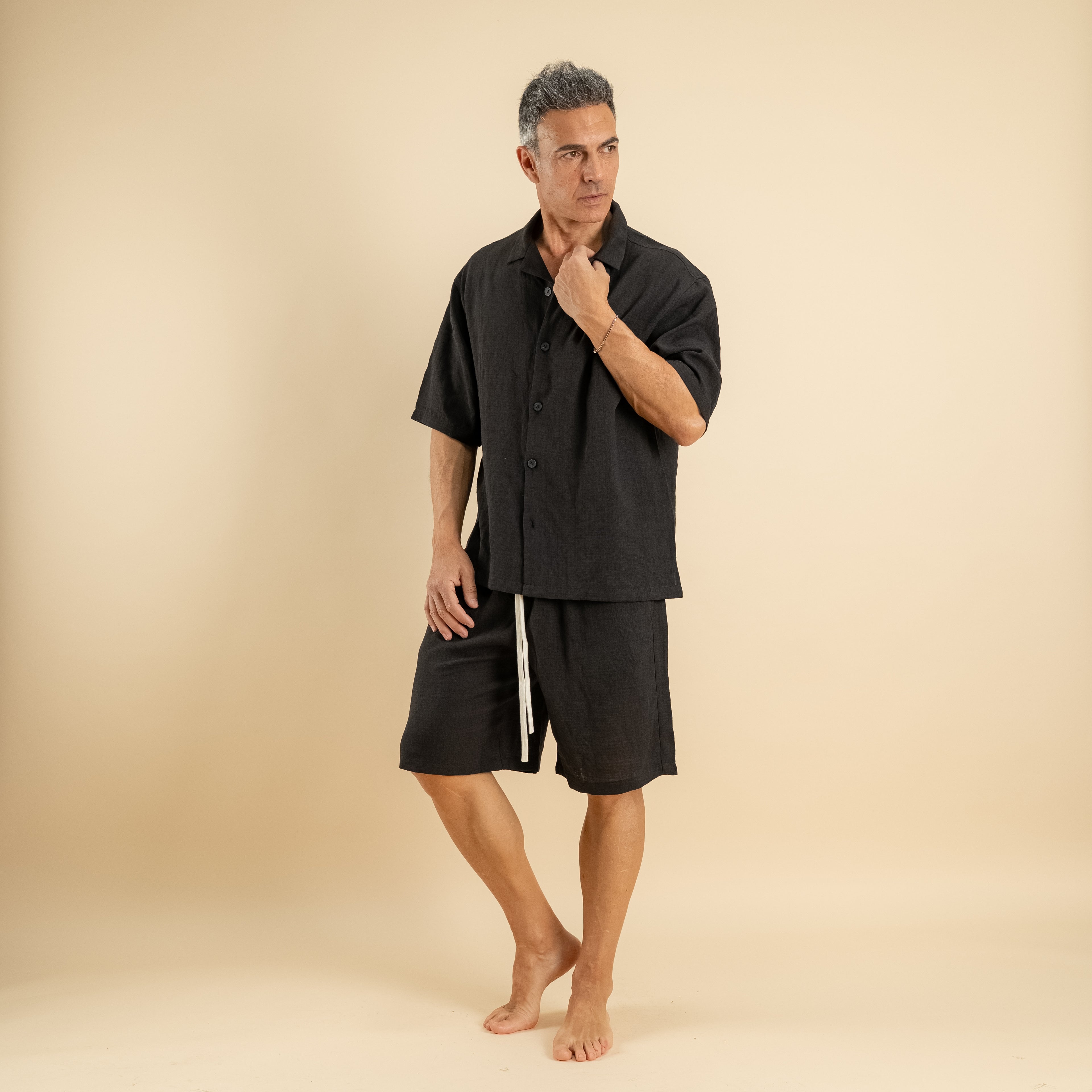 Coordinato con pantaloncino - Nero