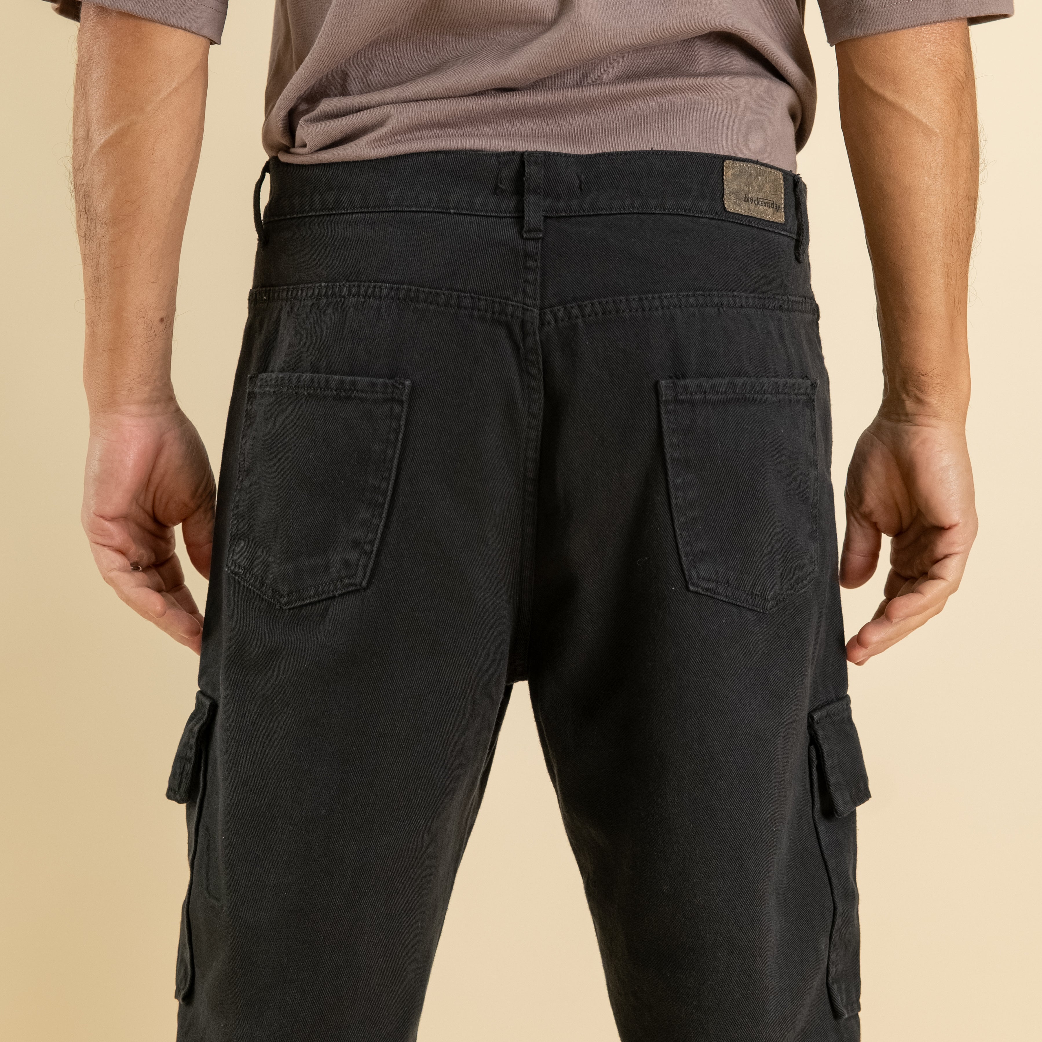 Jeans sartoriale cargo - Nero